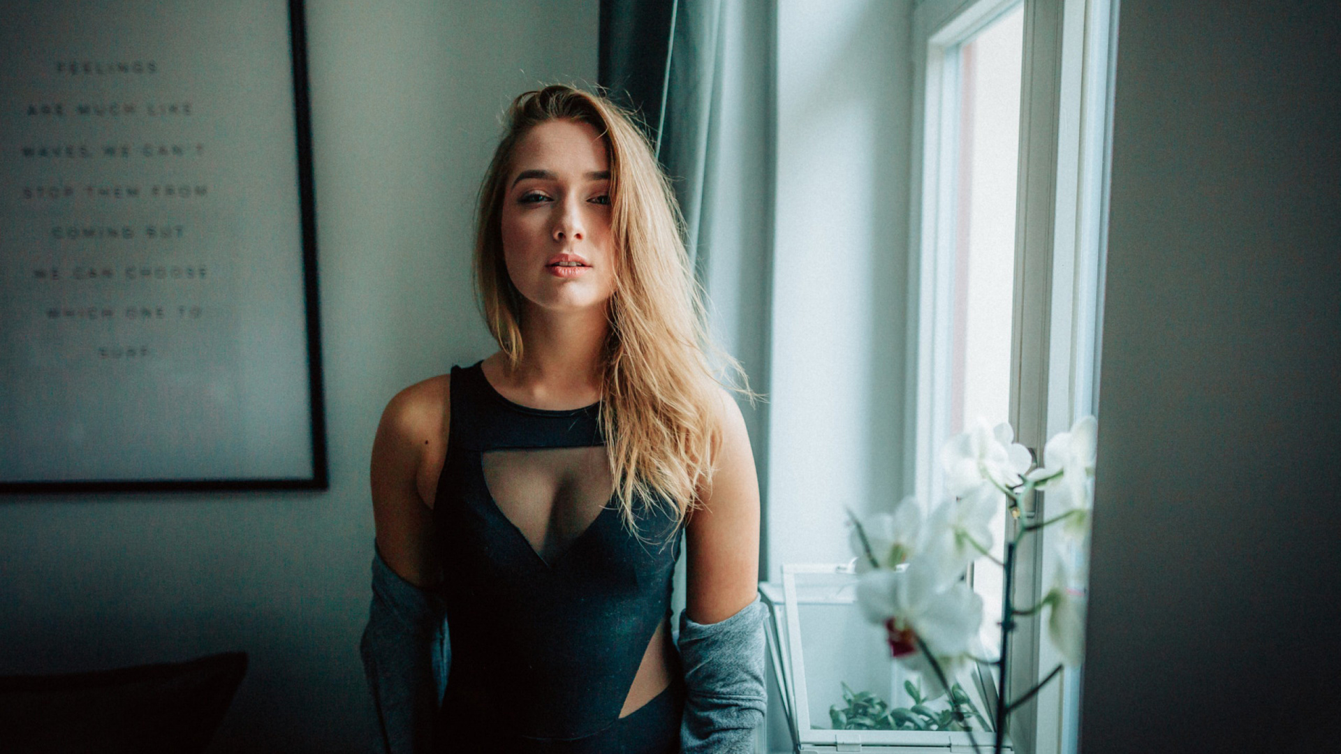 Attractive Girl, Hair, Blond, Beauty, Shoulder. Wallpaper in 1920x1080 Resolution