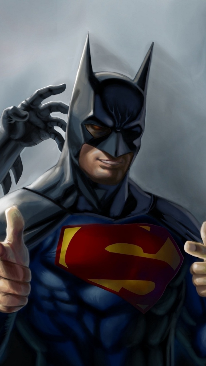 Man in Blue and Red Superman Costume. Wallpaper in 720x1280 Resolution