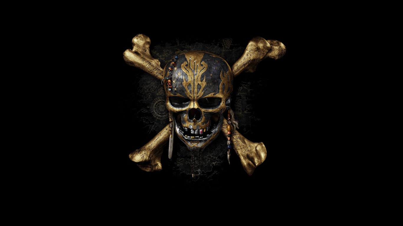 Fluch Der Karibik, Captain Jack Sparrow, Er Ist Ein Pirat, Knochen, Animation. Wallpaper in 1366x768 Resolution