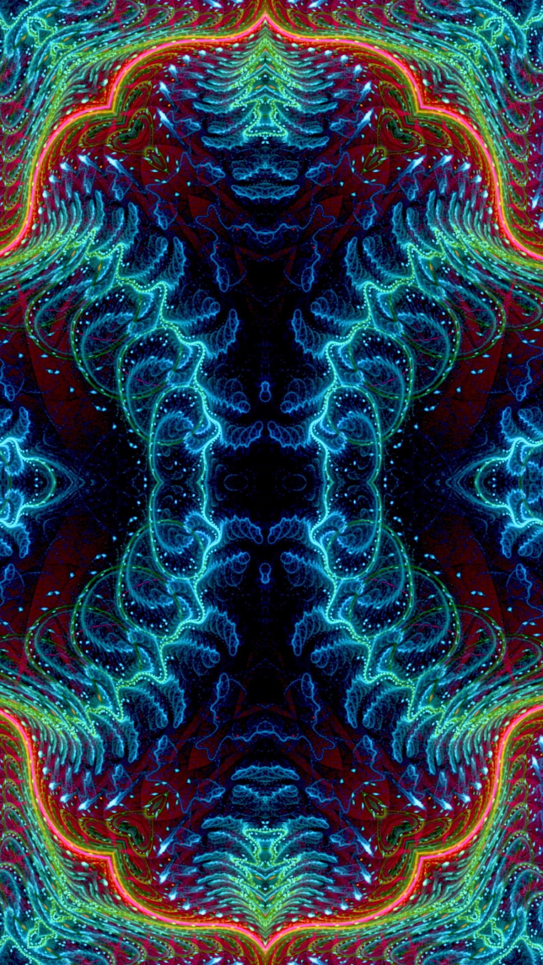 Blue and Red Abstract Painting. Wallpaper in 1080x1920 Resolution