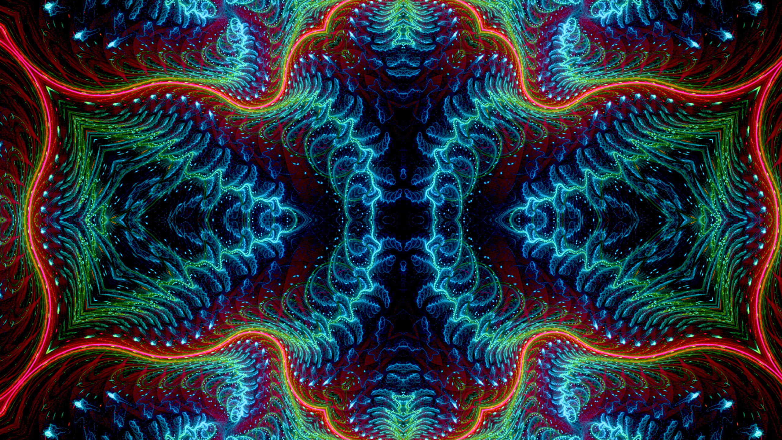 Peinture Abstraite Bleue et Rouge. Wallpaper in 2560x1440 Resolution