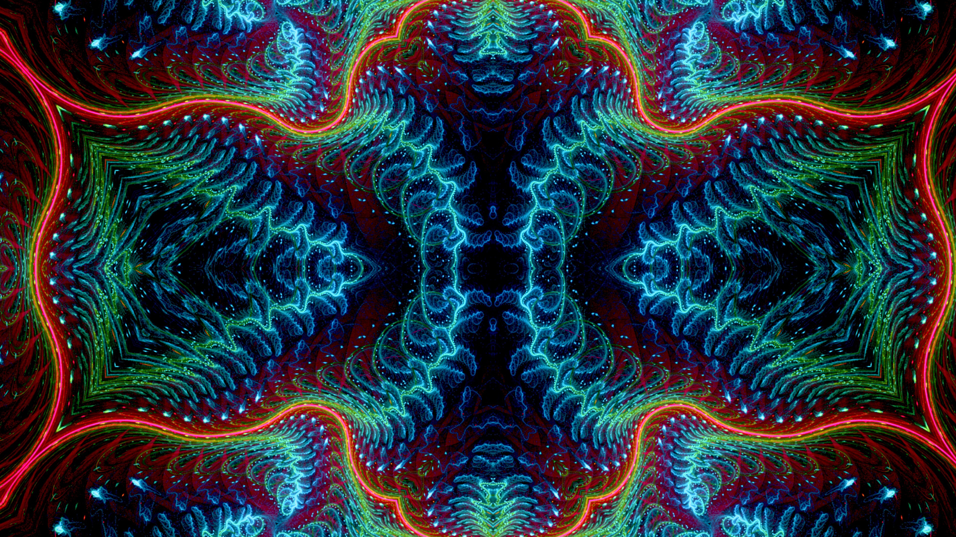 艺术, 万花筒, 迷幻术, 分形, 分形技术 壁纸 1920x1080 允许