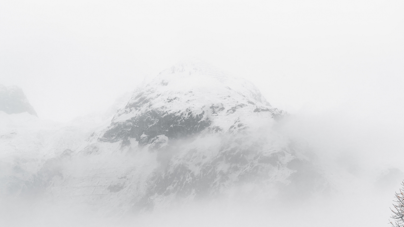 Nieve, Invierno, Congelación, Paisaje Natural, Niebla. Wallpaper in 1366x768 Resolution