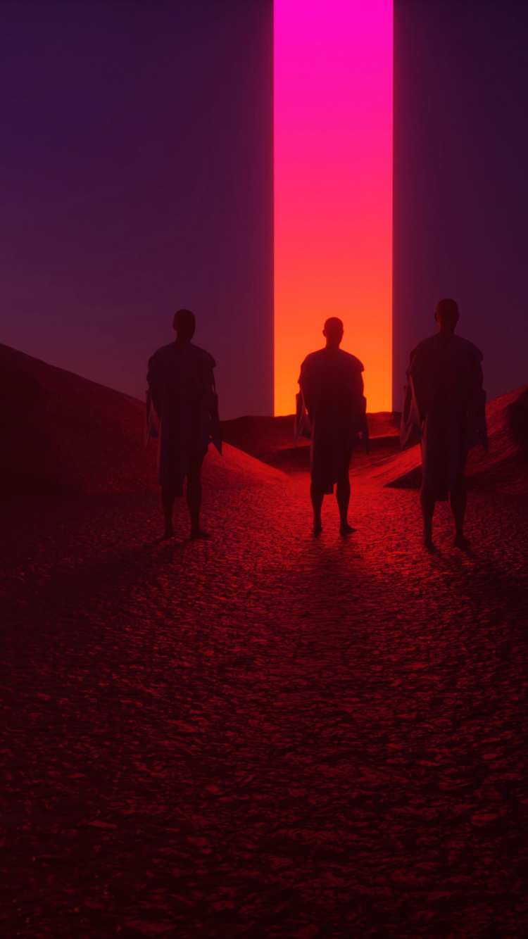 红色的, 地平线, 紫色的, 品红色, 消息 壁纸 750x1334 允许