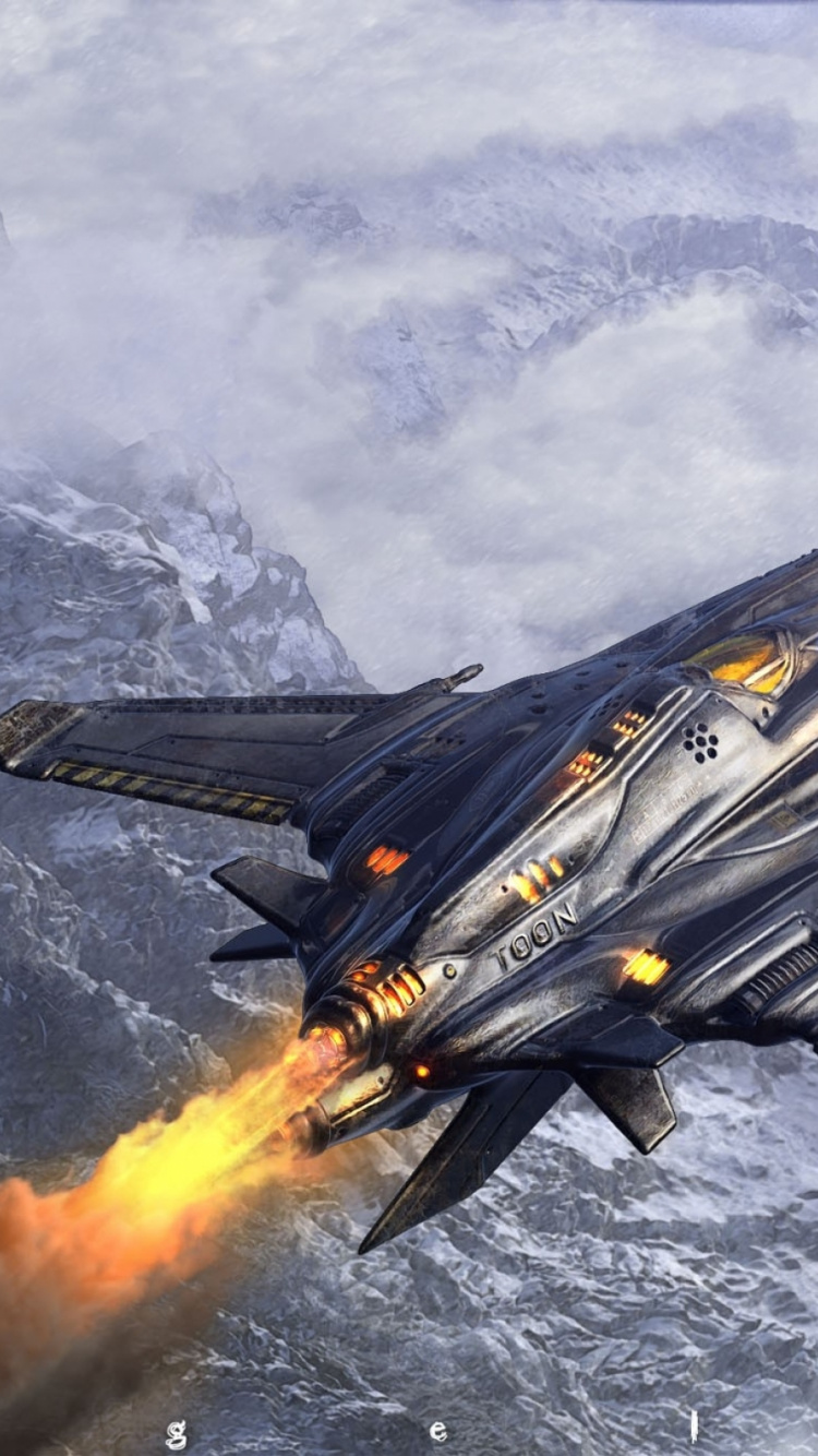 Black Jet Plane on Mid Air During Daytime. Wallpaper in 750x1334 Resolution