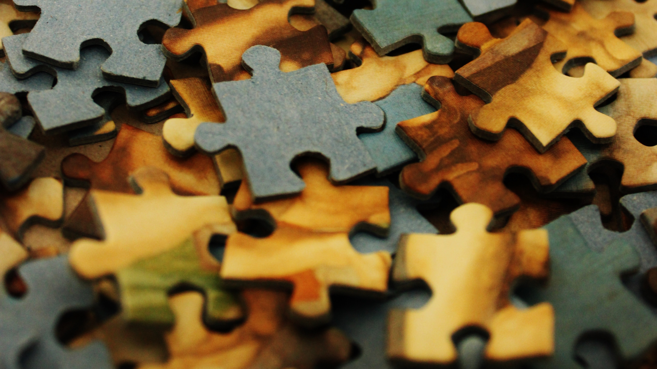 Braunes Und Schwarzes Puzzle. Wallpaper in 2560x1440 Resolution
