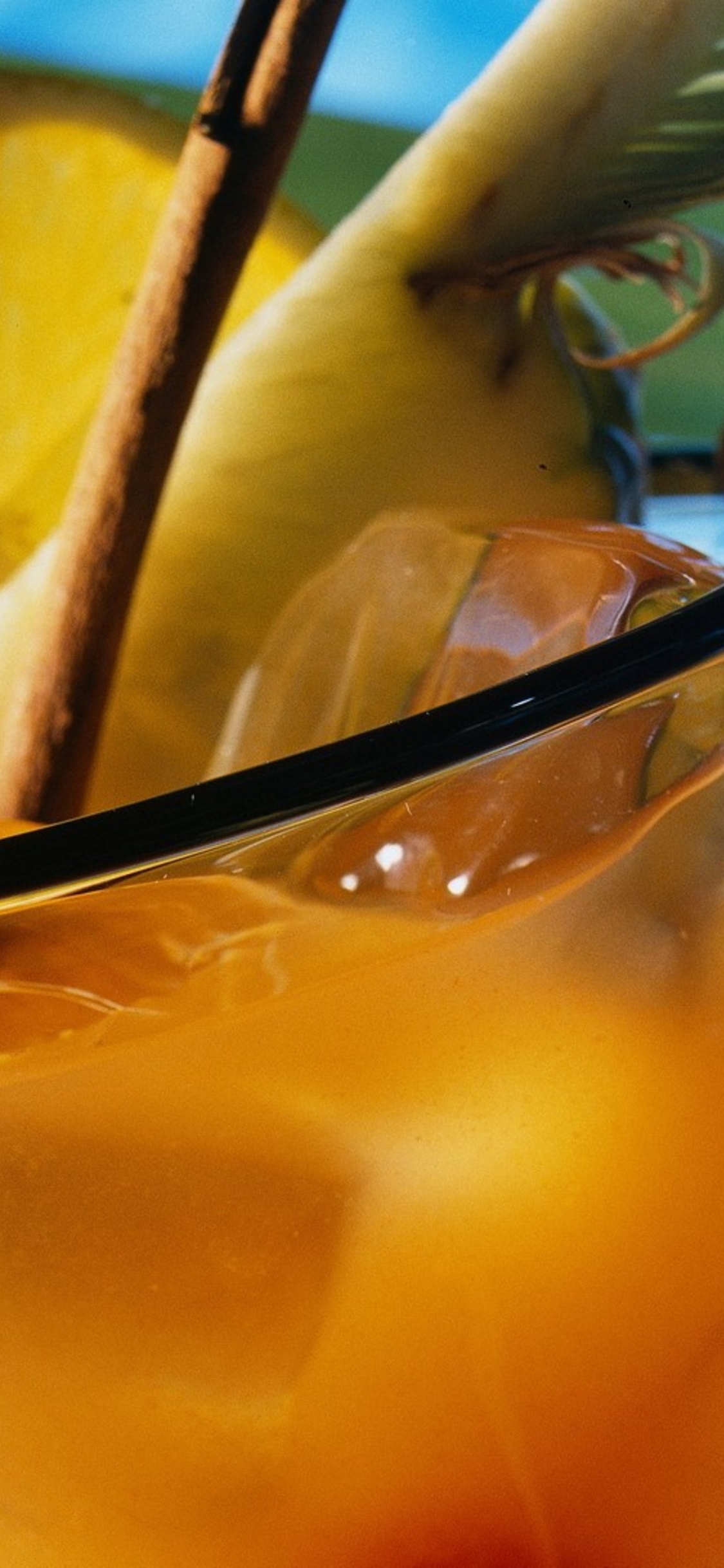 Clear Drinking Glass With Orange Juice. Wallpaper in 1125x2436 Resolution