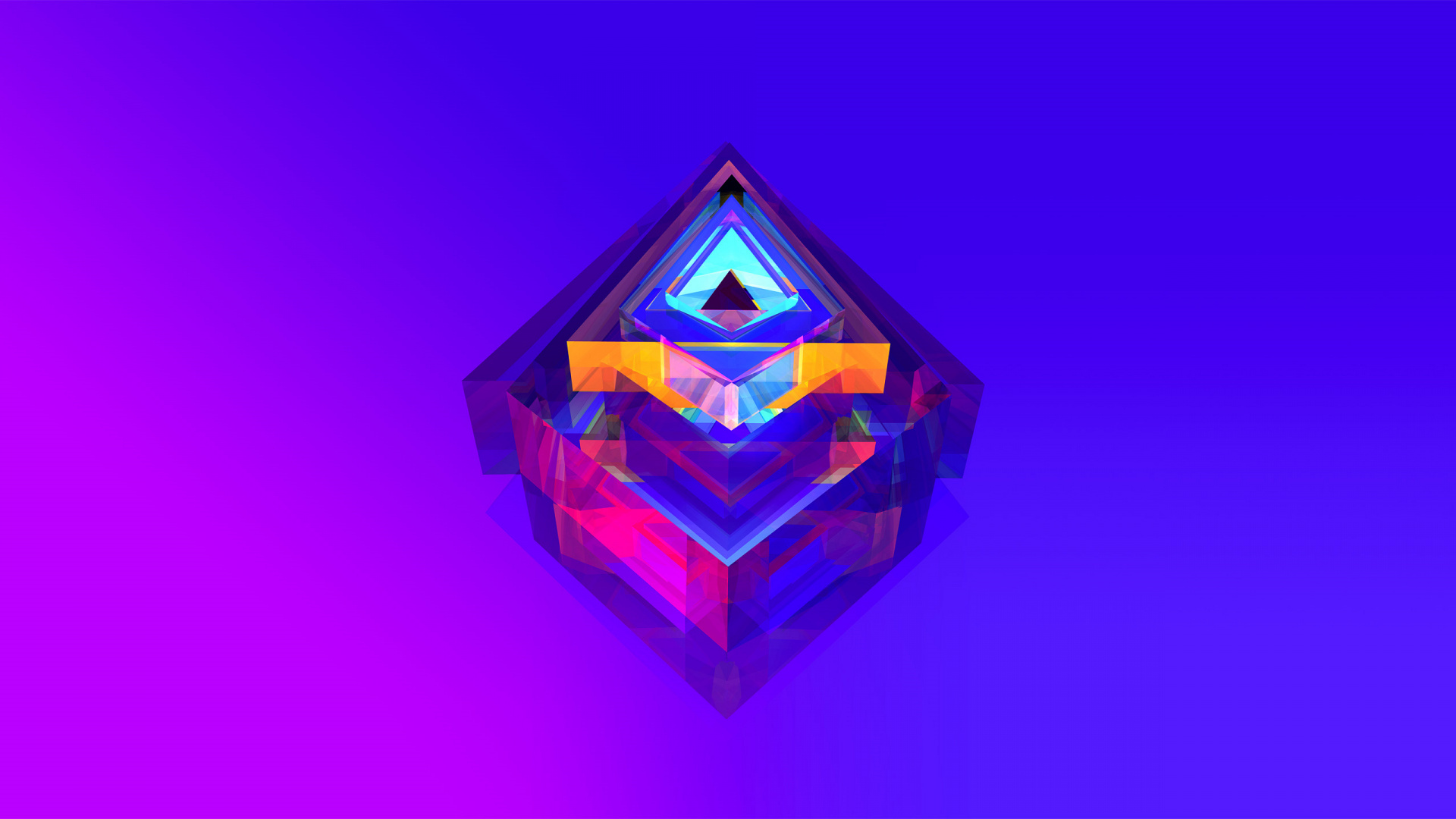 Diamant Violet Sur Verre Violet. Wallpaper in 1920x1080 Resolution