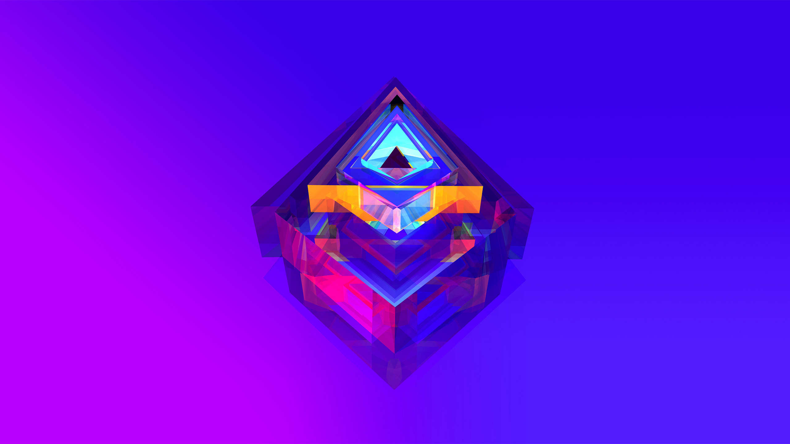 Diamant Violet Sur Verre Violet. Wallpaper in 2560x1440 Resolution