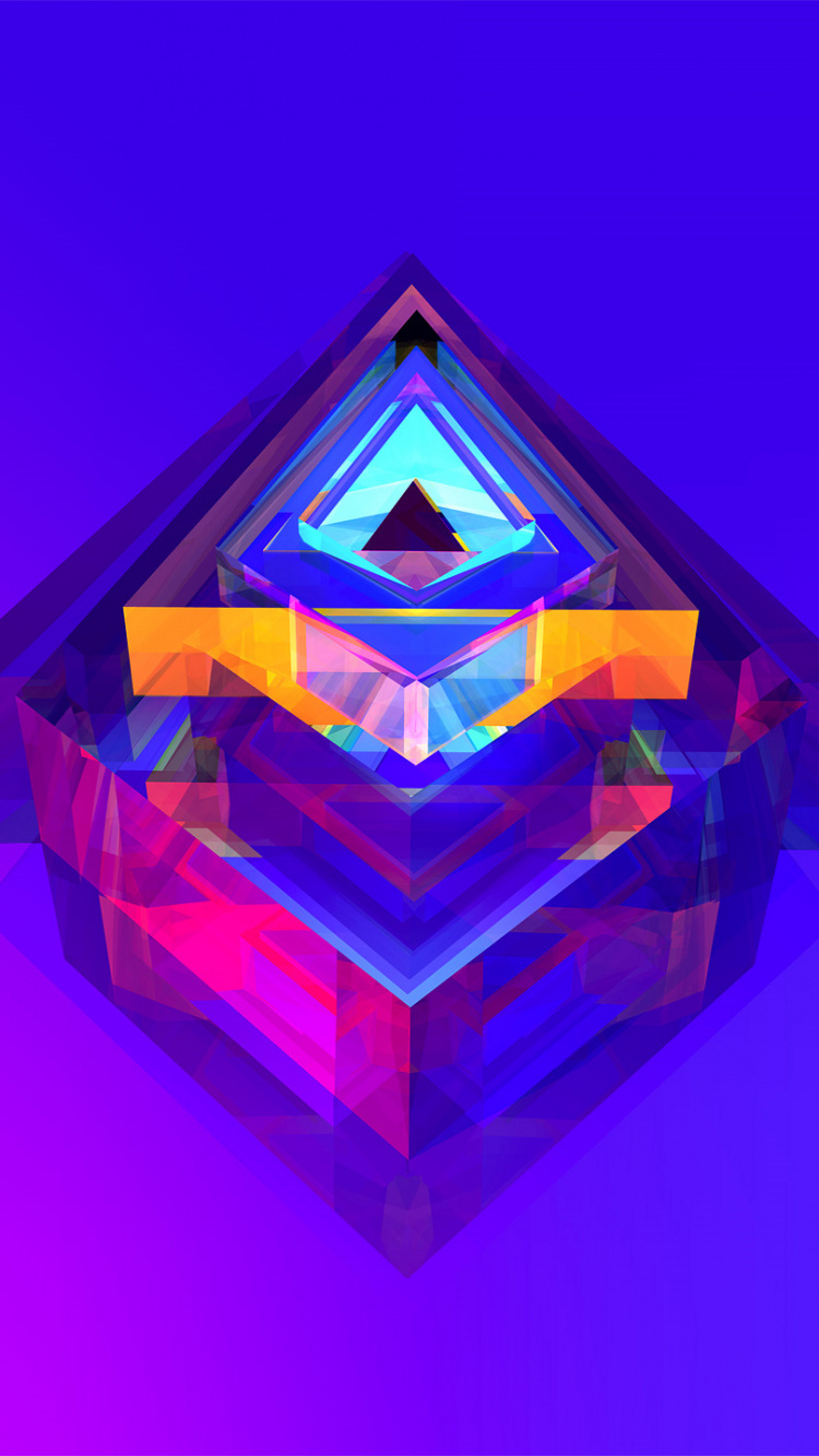 Diamant Violet Sur Verre Violet. Wallpaper in 750x1334 Resolution