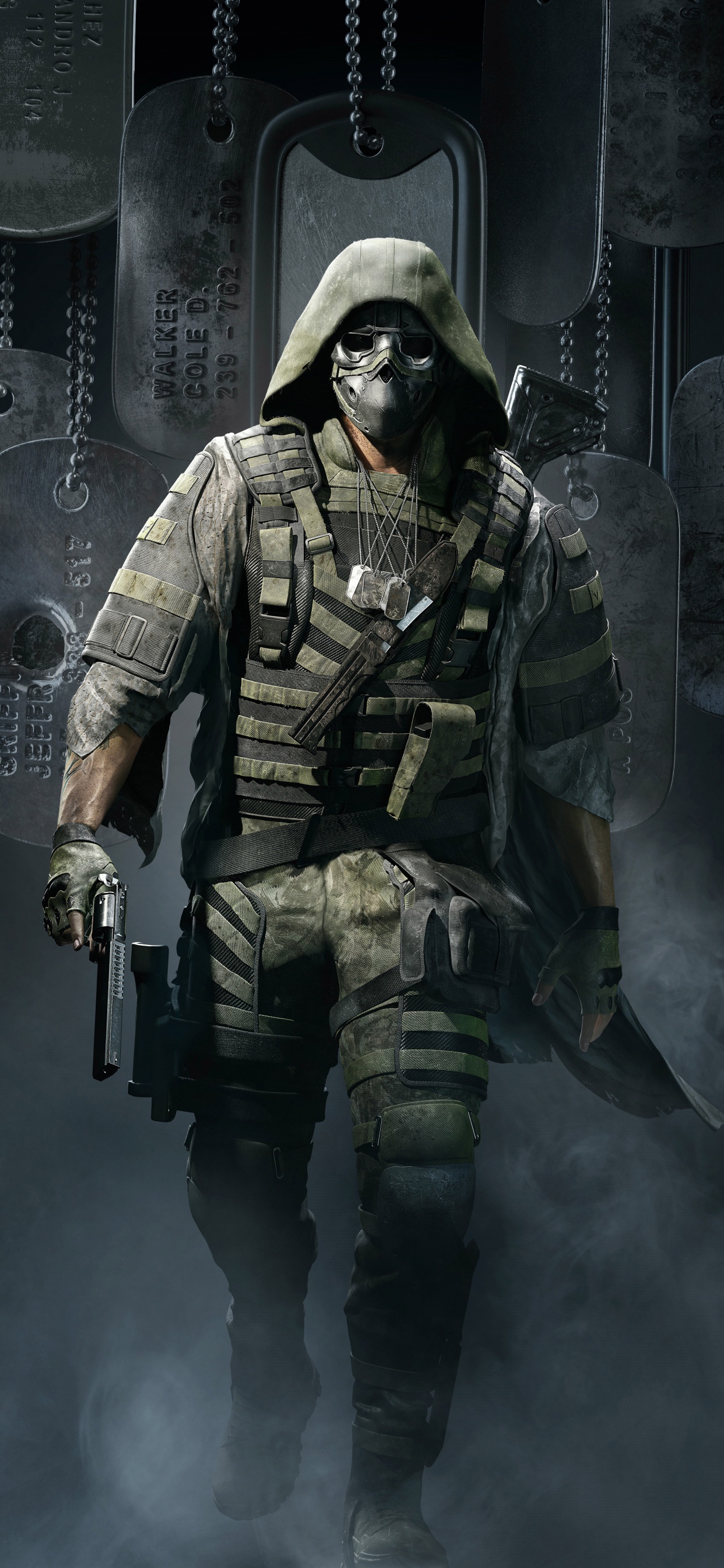 Tom Clancys Ghost Recon Haltepunkt, Tom Clancys Ghost Recon: Wildlands, Soldat, Pc-Spiel, Digital Compositing. Wallpaper in 1242x2688 Resolution