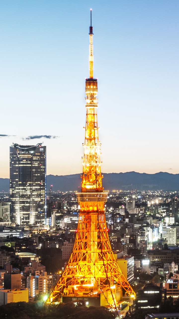 Eiffelturm in Paris Während Der Nacht. Wallpaper in 720x1280 Resolution