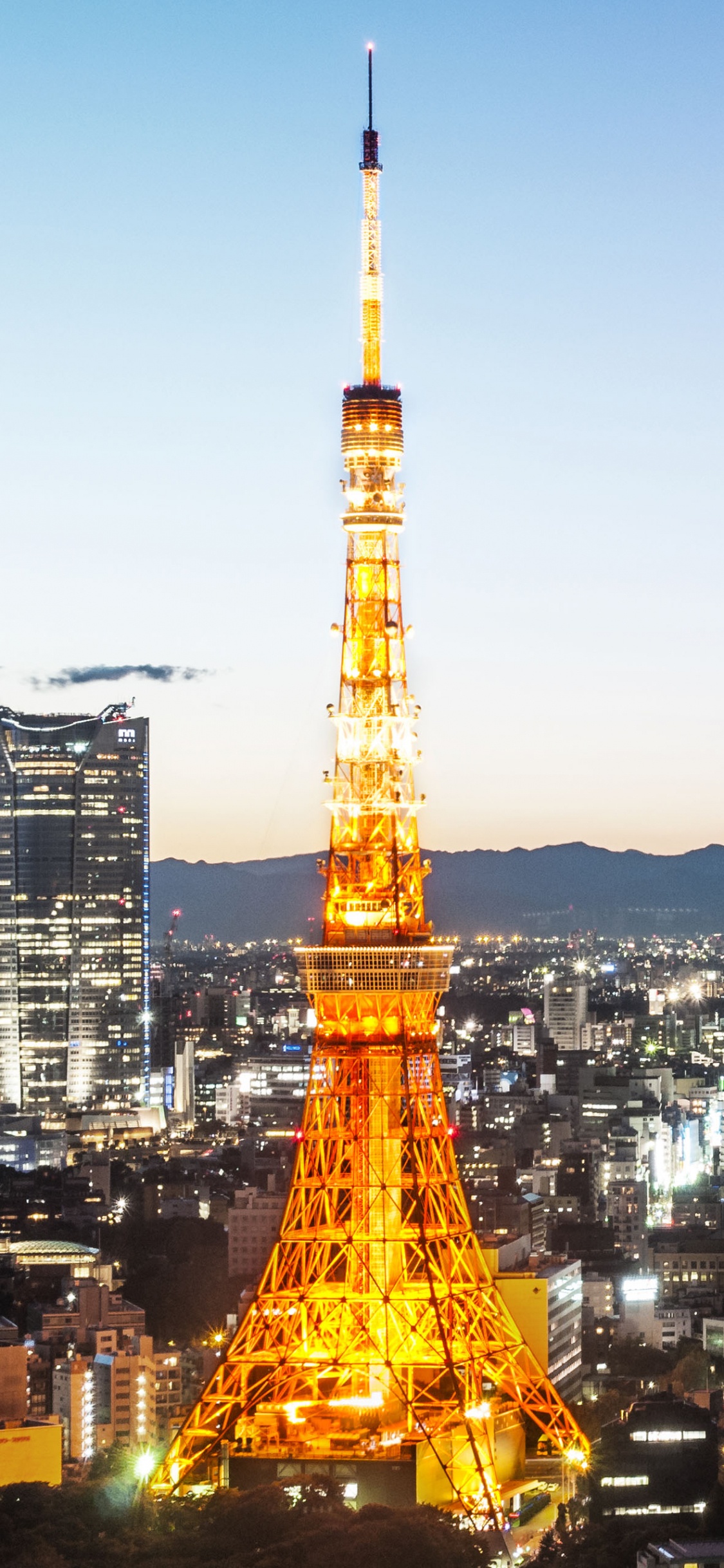 Eiffel Tower in Paris During Night Time. Wallpaper in 1125x2436 Resolution