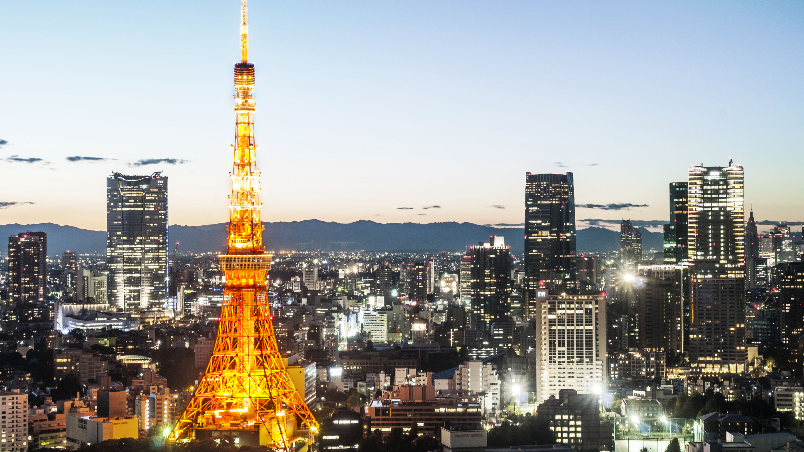 Eiffel Tower in Paris During Night Time. Wallpaper in 2560x1440 Resolution