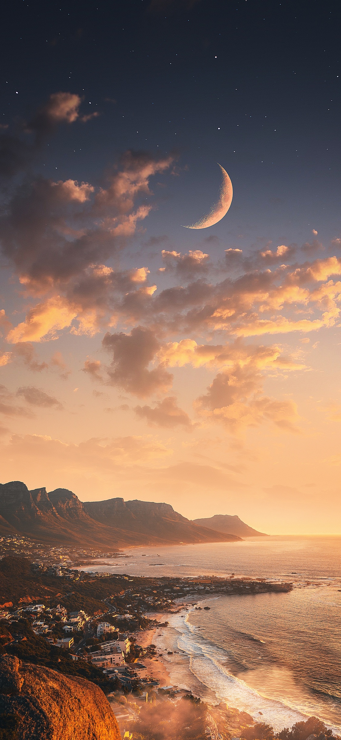 Table Mountain National Park, Cape Town, Nature, Cloud, Water. Wallpaper in 1125x2436 Resolution