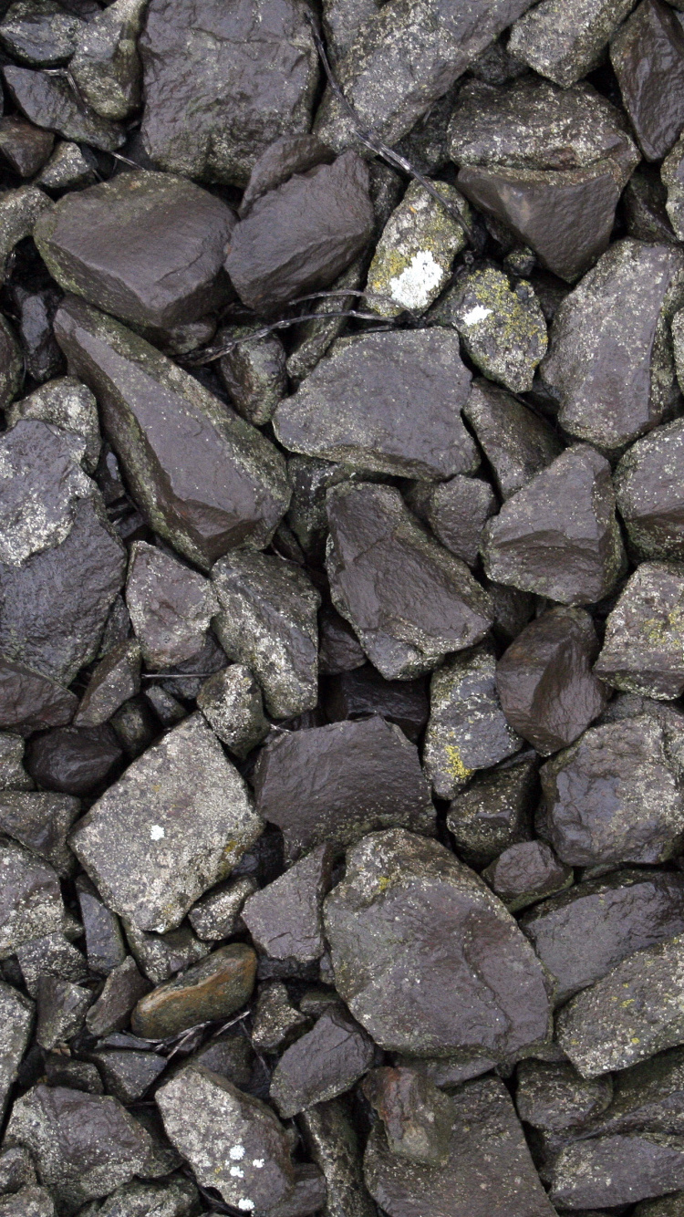 Brown and Gray Stone Fragments. Wallpaper in 750x1334 Resolution