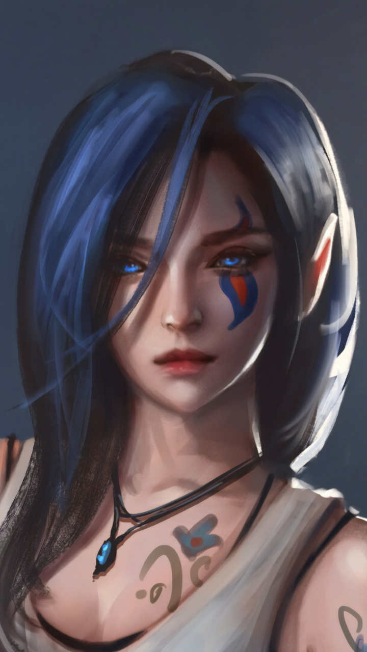 艺术, 头发, 皮肤, 发型, 很酷的 壁纸 720x1280 允许