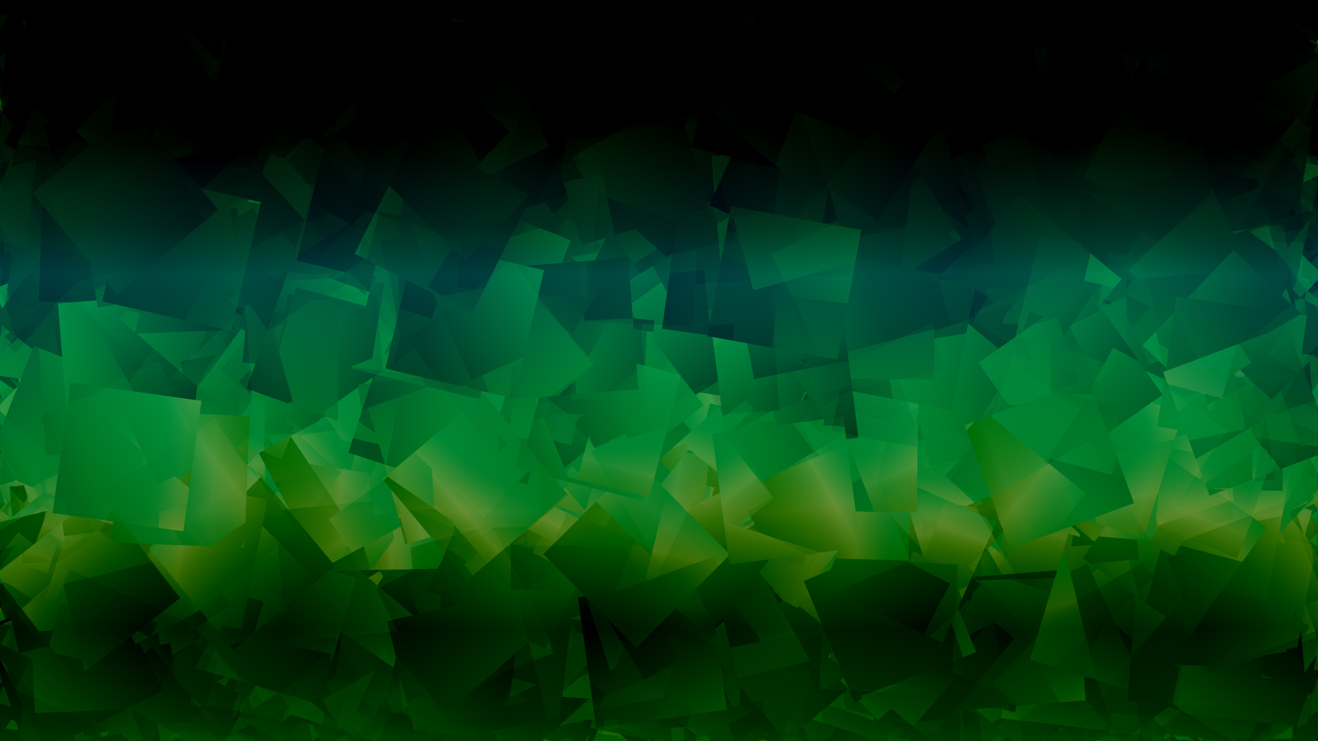 Image 3D Verte D'une Surface Noire. Wallpaper in 2560x1440 Resolution