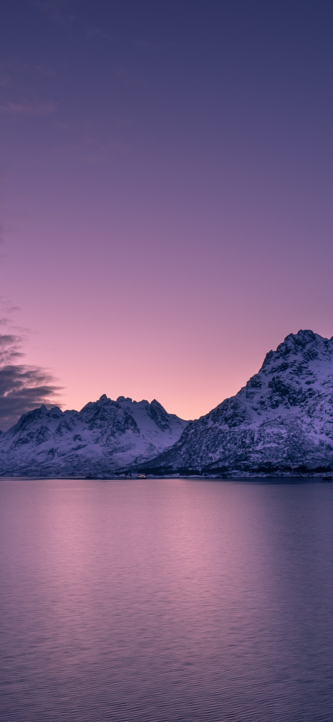 性质, 多山的地貌, 山脉, 地平线, 紫色的 壁纸 1125x2436 允许