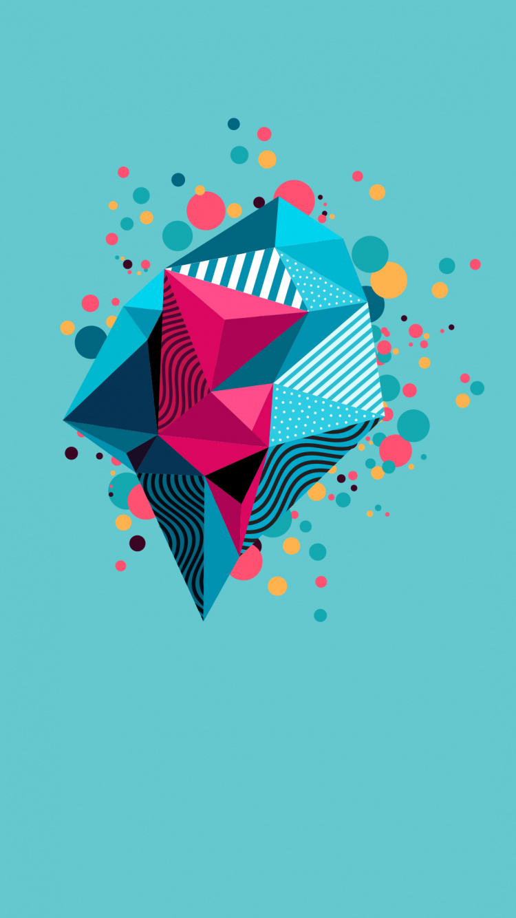 Coolpad, Coolpad Mega 2.5D, Illustration, la Pureté de la Couleur, Turquoise. Wallpaper in 750x1334 Resolution