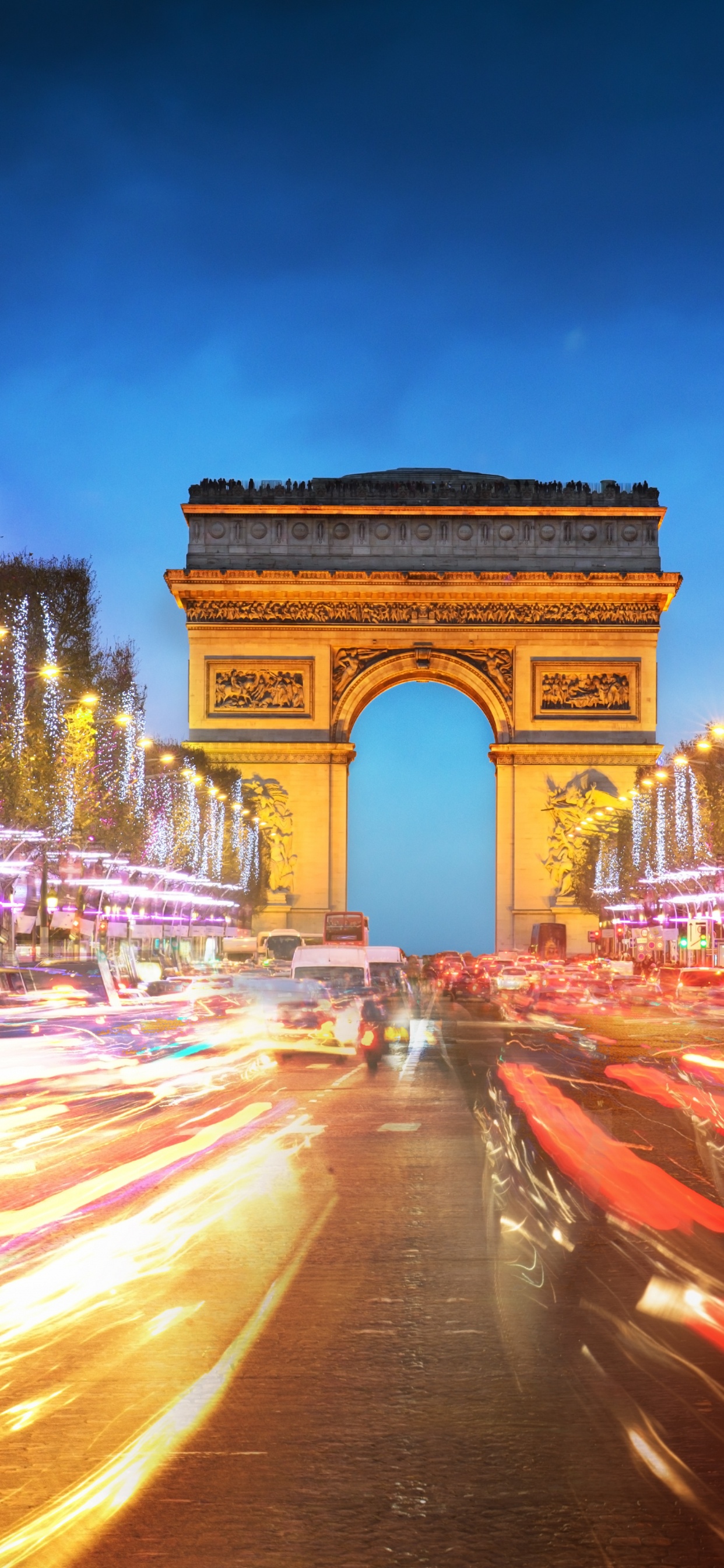 Time Lapse Photography of Cars on Road During Night Time. Wallpaper in 1242x2688 Resolution