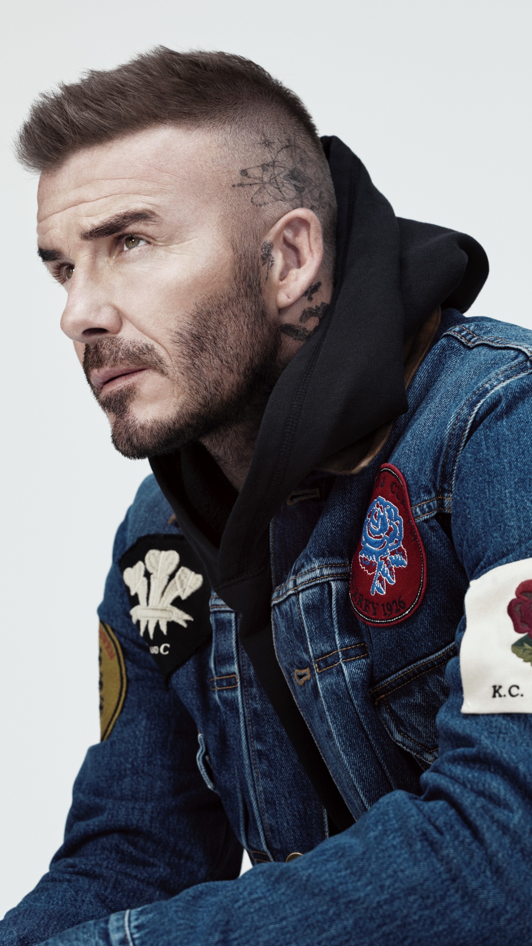 David Beckham, el Vello Facial, Barba, Mezclilla, Chaqueta. Wallpaper in 1080x1920 Resolution