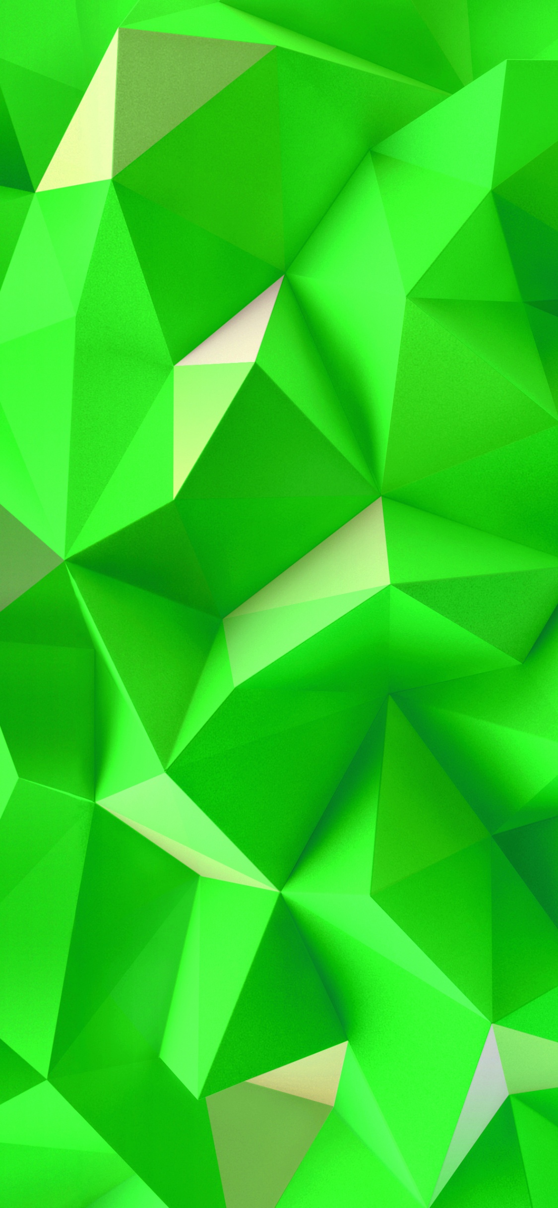 Peinture Abstraite Verte et Jaune. Wallpaper in 1125x2436 Resolution