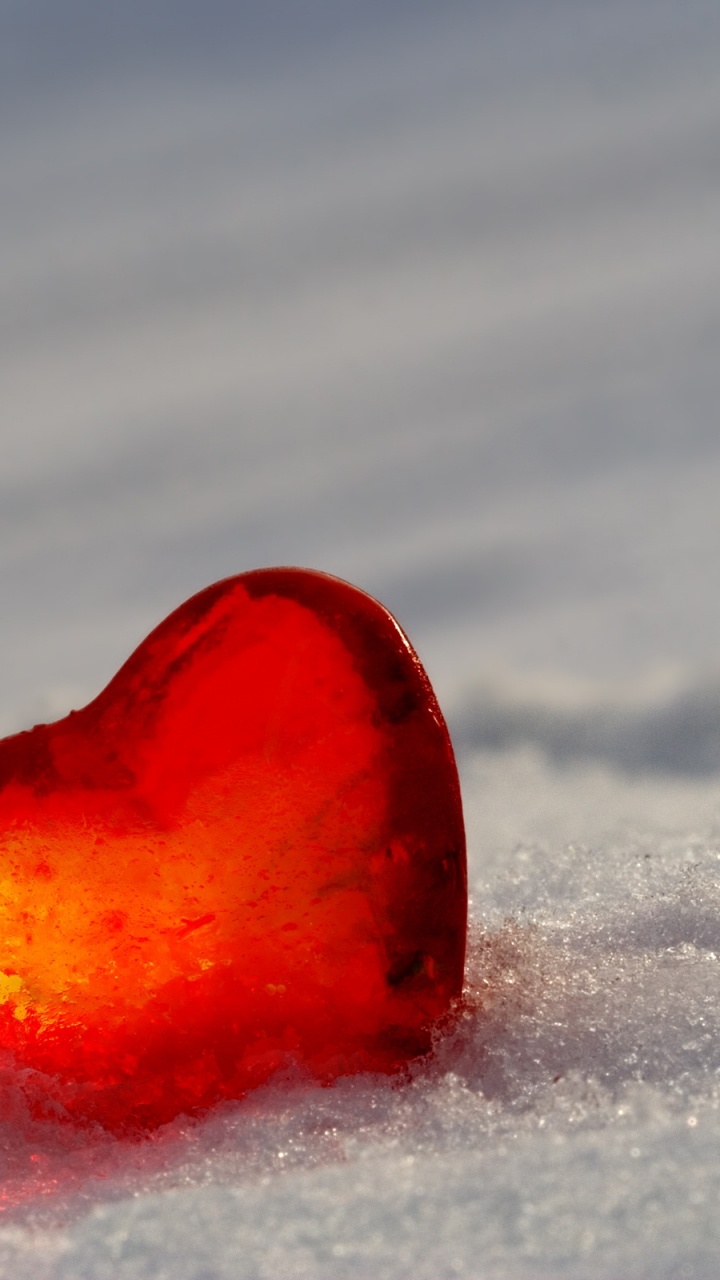 Snow, Heart, Winter, Love, Myocardial Infarction. Wallpaper in 720x1280 Resolution