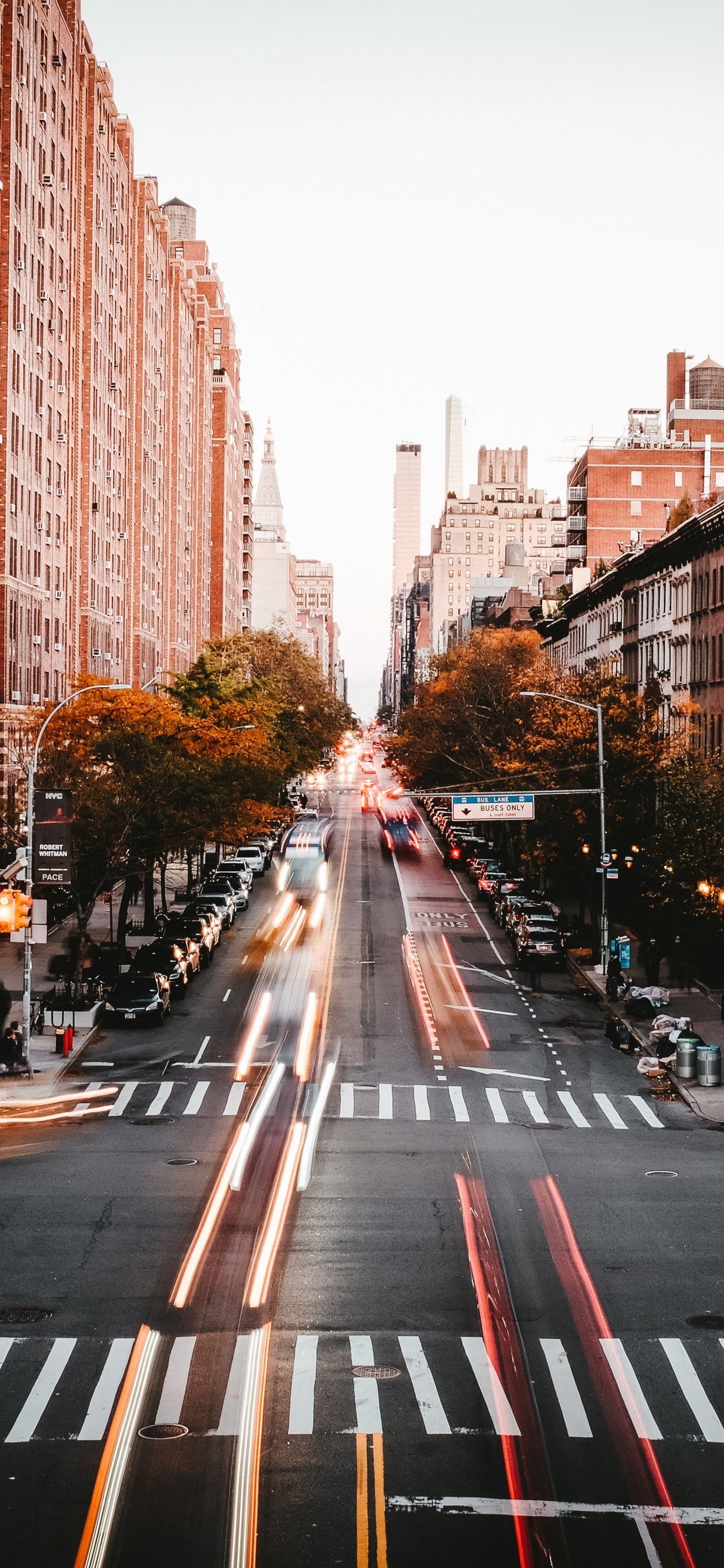 Cars on Road Between High Rise Buildings During Daytime. Wallpaper in 1242x2688 Resolution