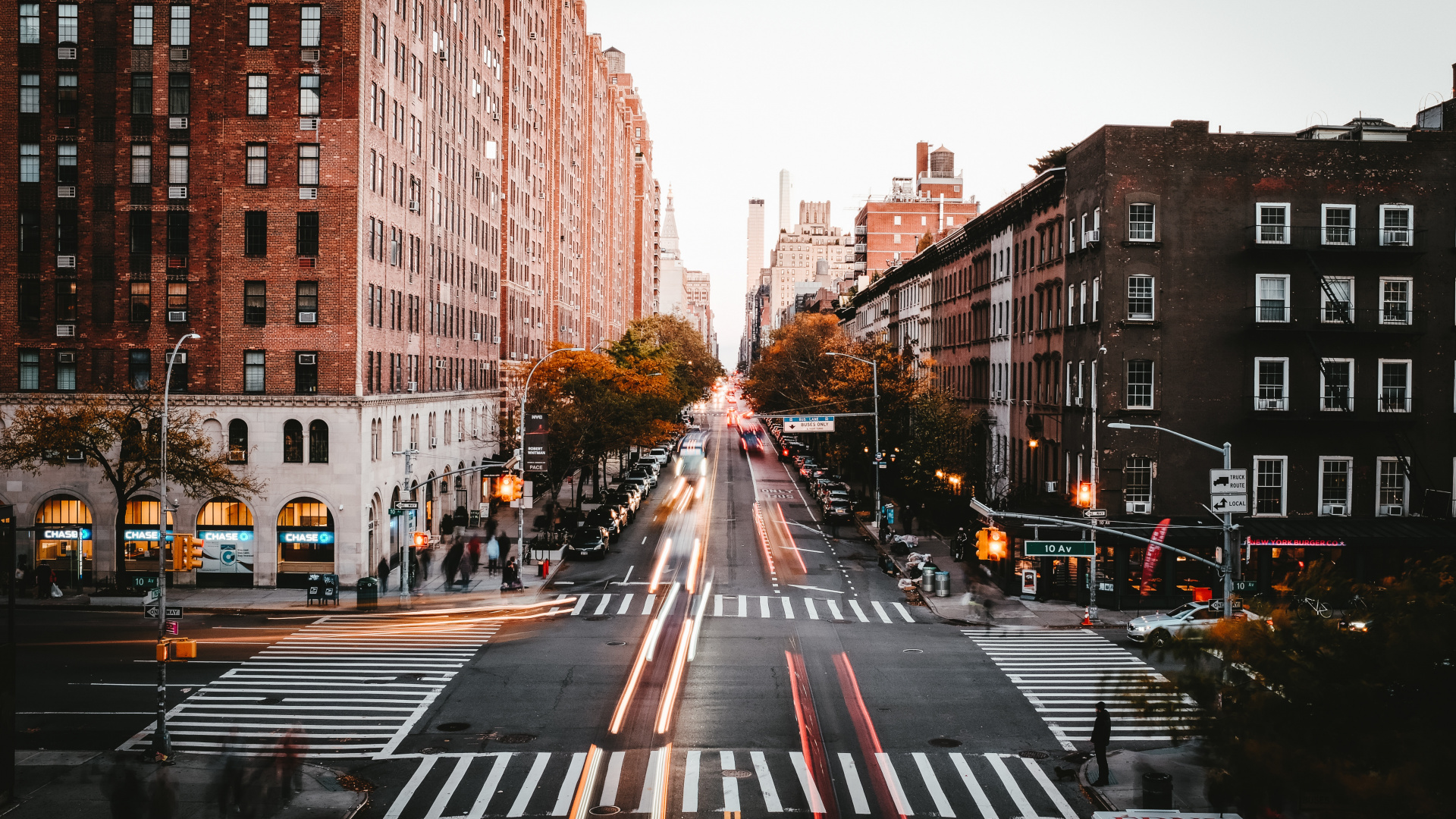 Cars on Road Between High Rise Buildings During Daytime. Wallpaper in 1920x1080 Resolution