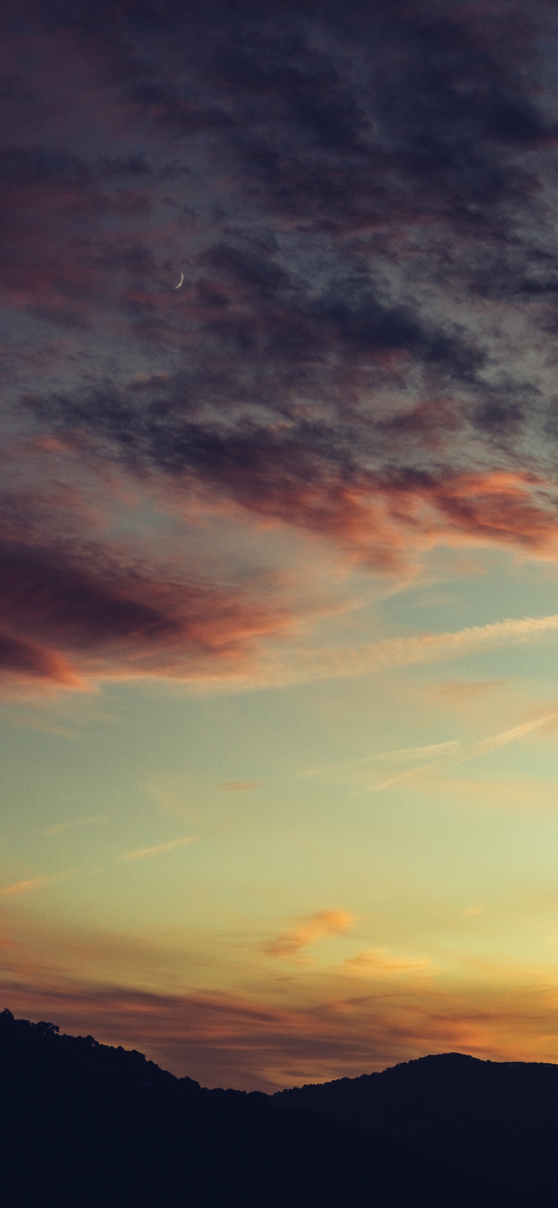 Cumulus, Cloud, Afterglow, Horizont, Sonnenuntergang. Wallpaper in 1125x2436 Resolution