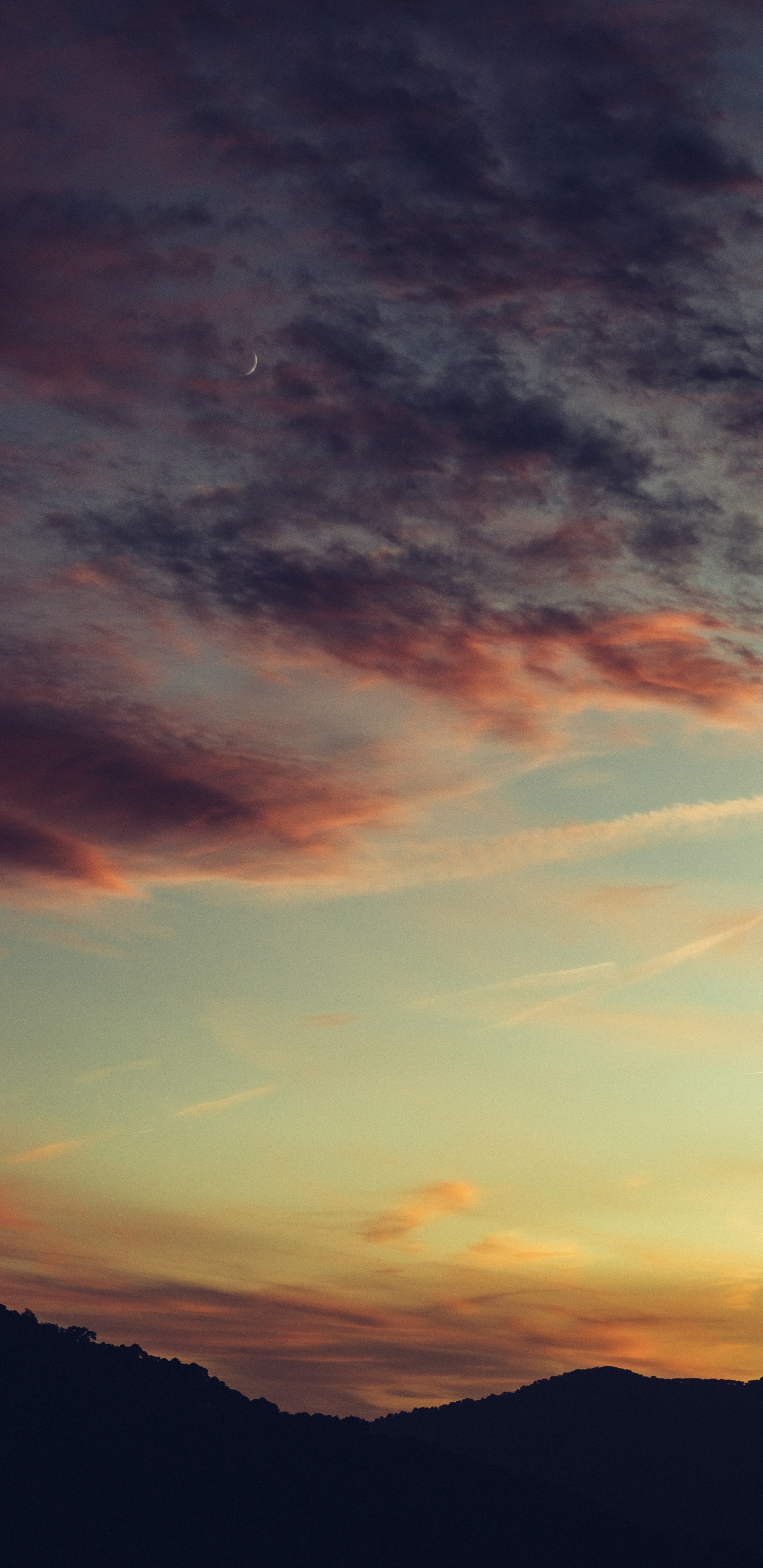 Cumulus, Cloud, Afterglow, Horizont, Sonnenuntergang. Wallpaper in 1440x2960 Resolution