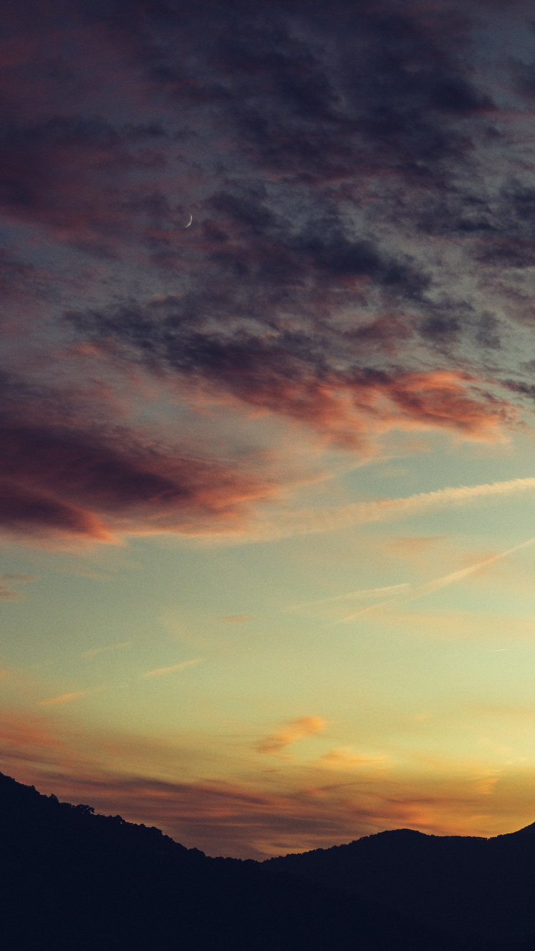 Cumulus, Cloud, Afterglow, Horizont, Sonnenuntergang. Wallpaper in 750x1334 Resolution