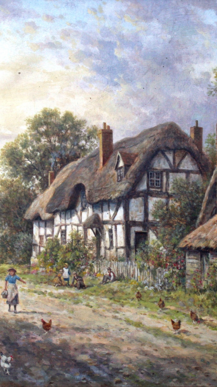 People Standing Near Brown Wooden Houses During Daytime. Wallpaper in 720x1280 Resolution