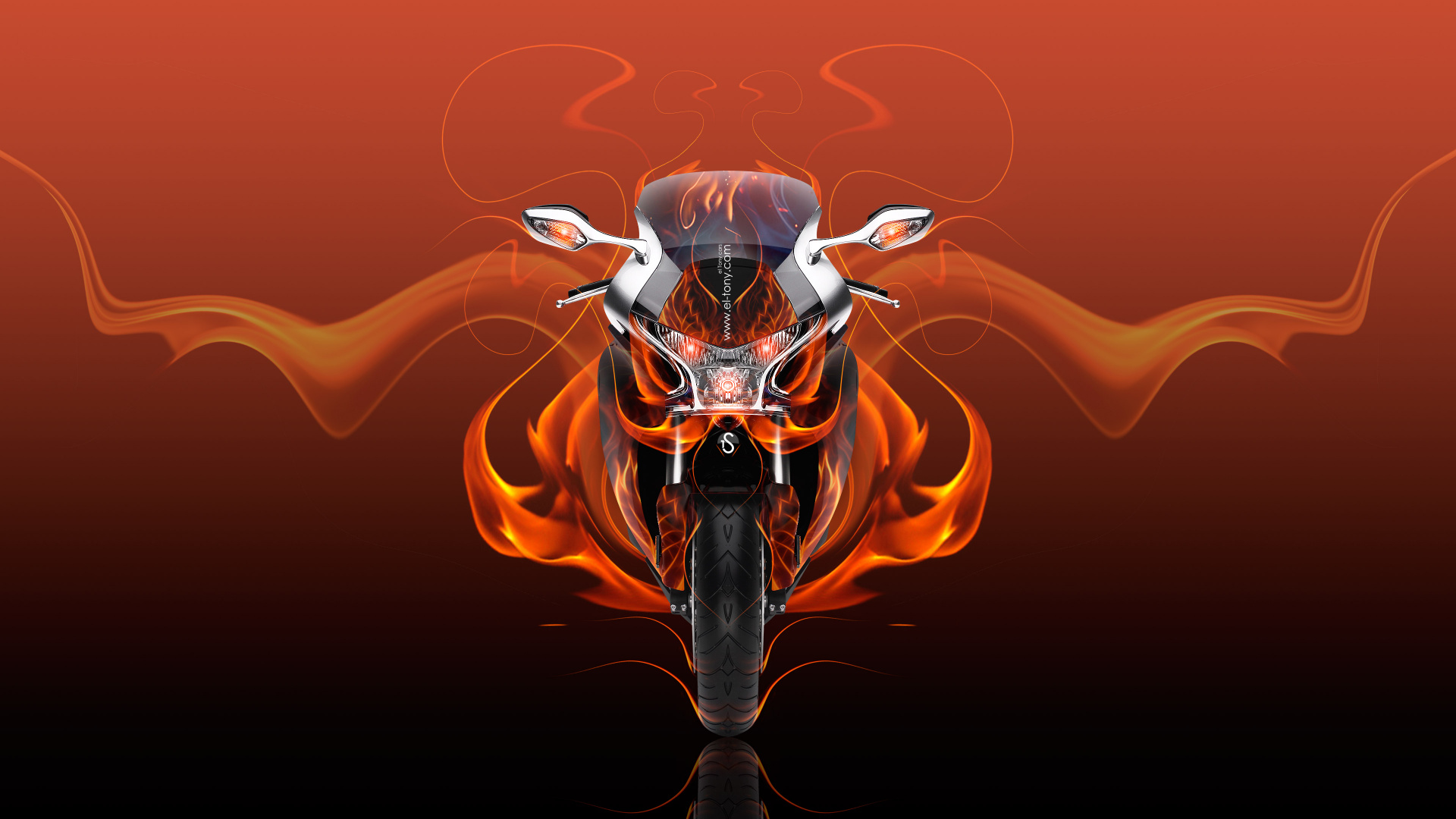 Man in Black and White Helmet Illustration. Wallpaper in 1920x1080 Resolution