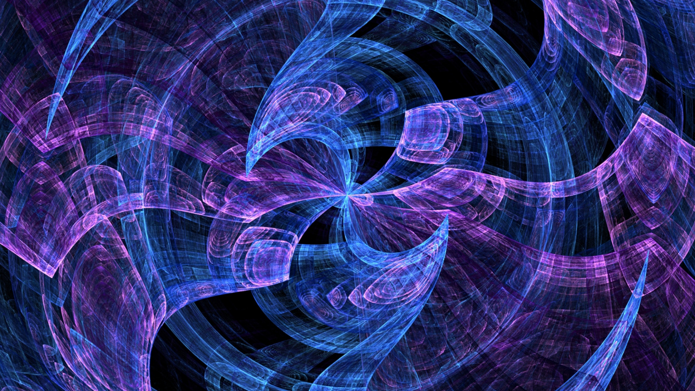 紫色的, 紫罗兰色, 分形技术, 计算机图形, 对称 壁纸 1366x768 允许