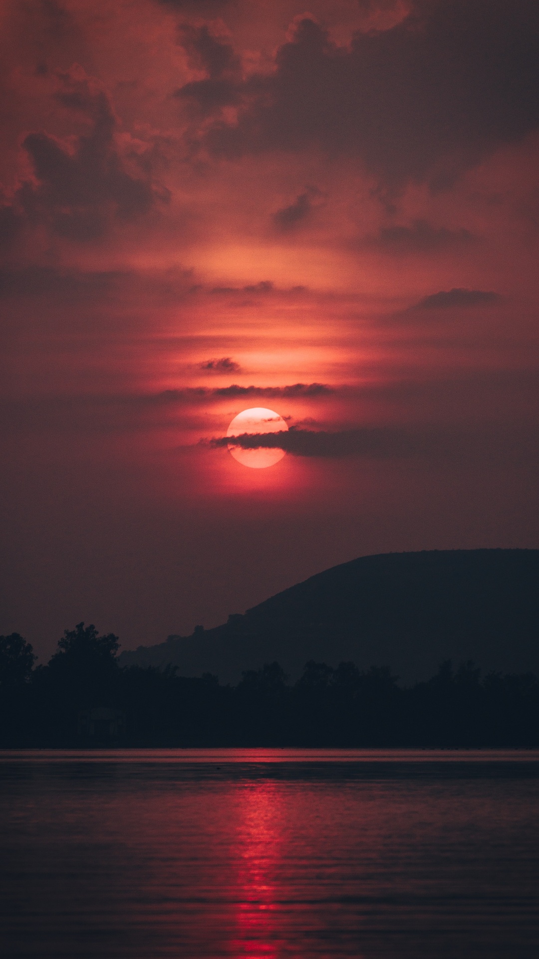 Horizont, Afterglow, Cloud, Goldene Stunde, Sonnenuntergang. Wallpaper in 1080x1920 Resolution