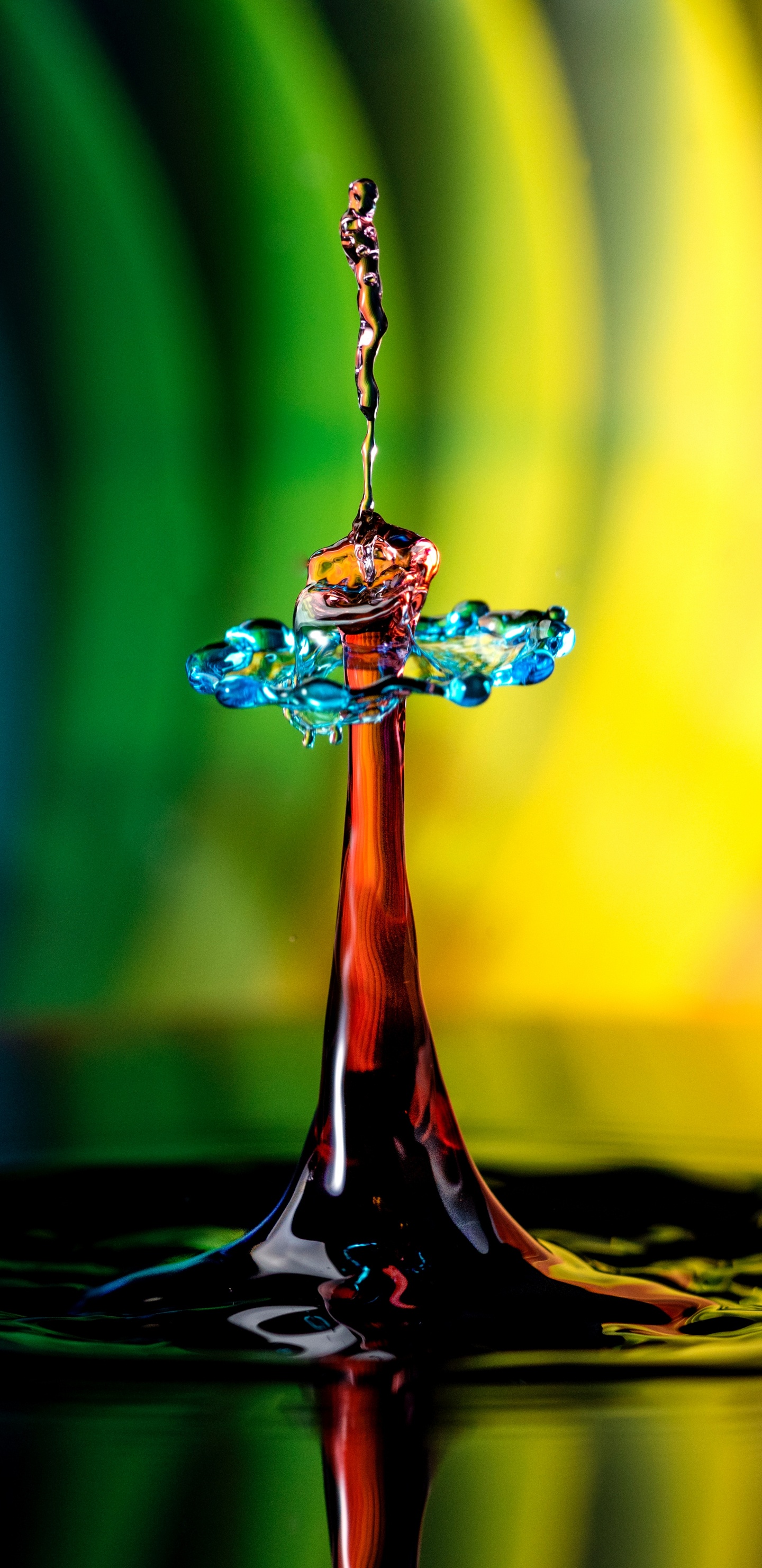 Liquid, Water, Fluid, Apple, Ornament. Wallpaper in 1440x2960 Resolution