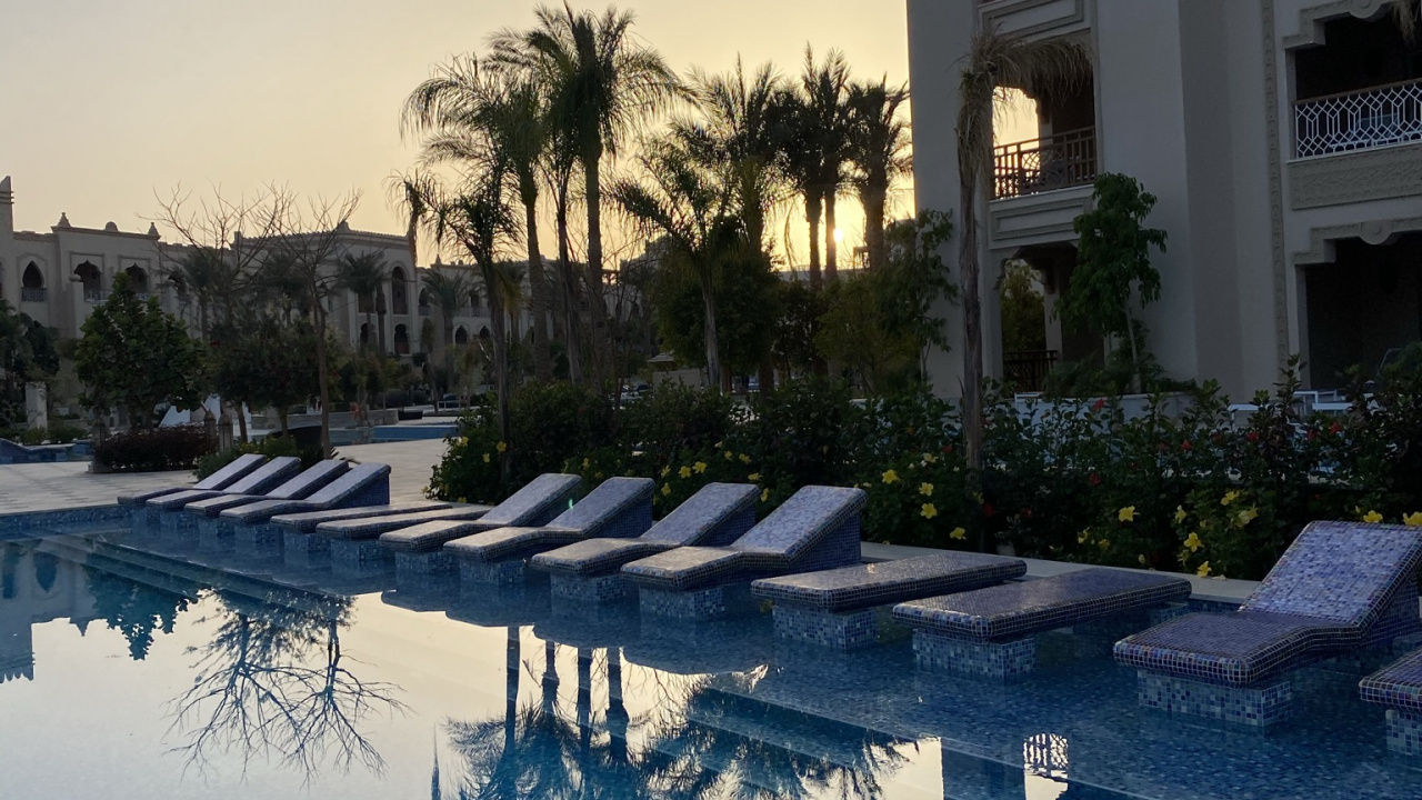 反射, 酒店, 光, Azure 壁纸 1280x720 允许