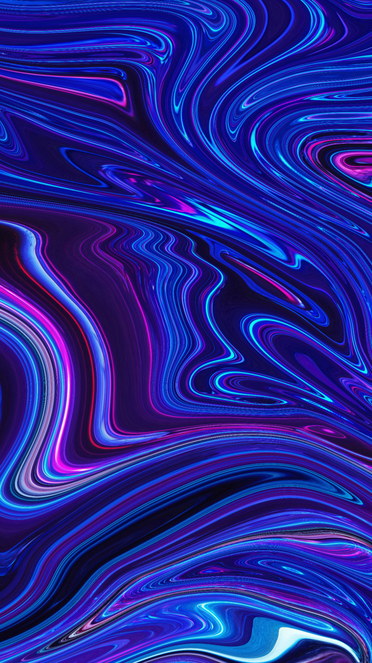 Arte Fractal, Arte, Azure, Morado, Azul. Wallpaper in 750x1334 Resolution