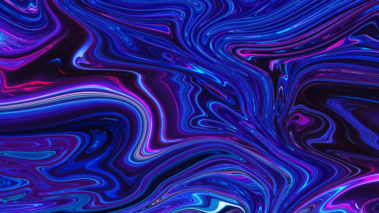 Fractal Art, Art, Azure, Purple, Blue. Wallpaper in 1280x720 Resolution