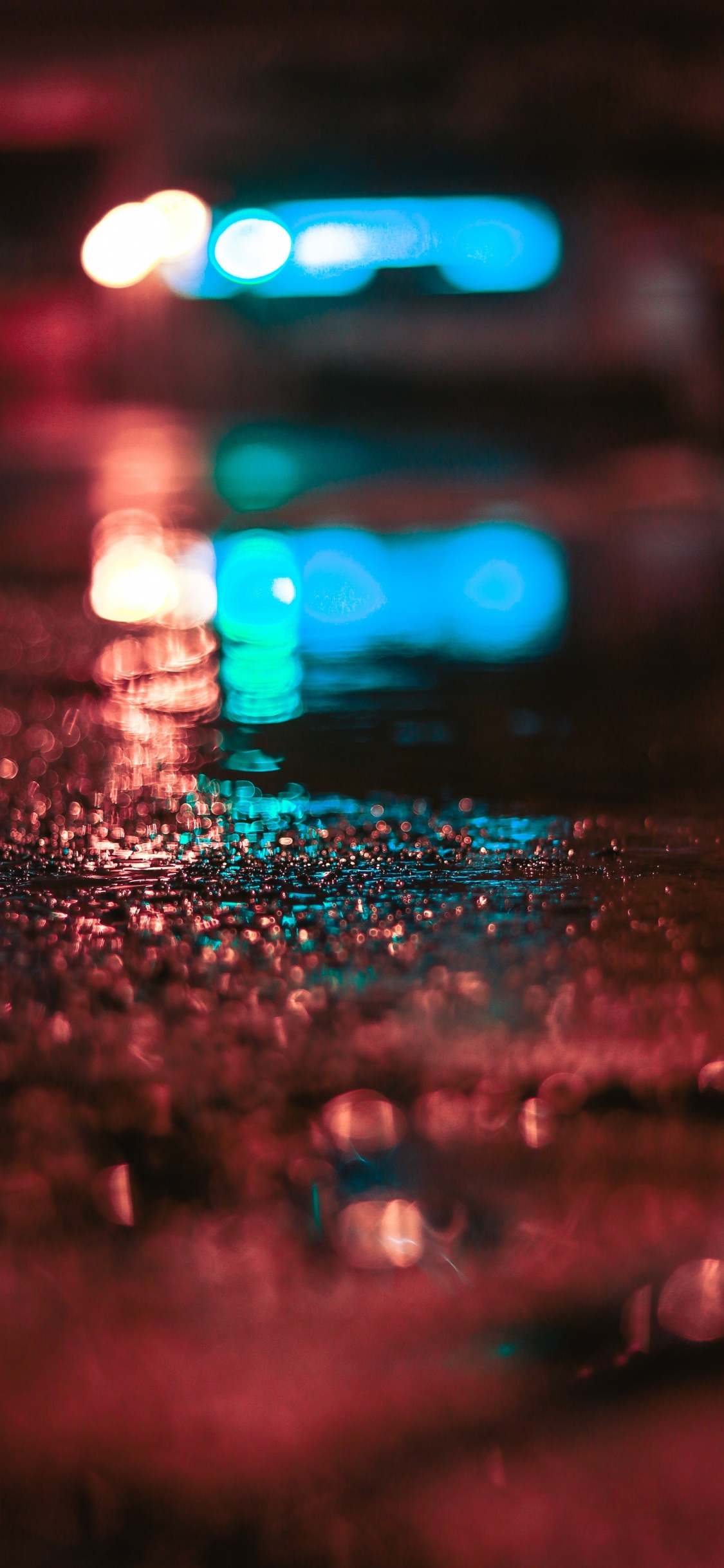 Bokeh, Blue, Eau, Lumière, Éclairage. Wallpaper in 1125x2436 Resolution