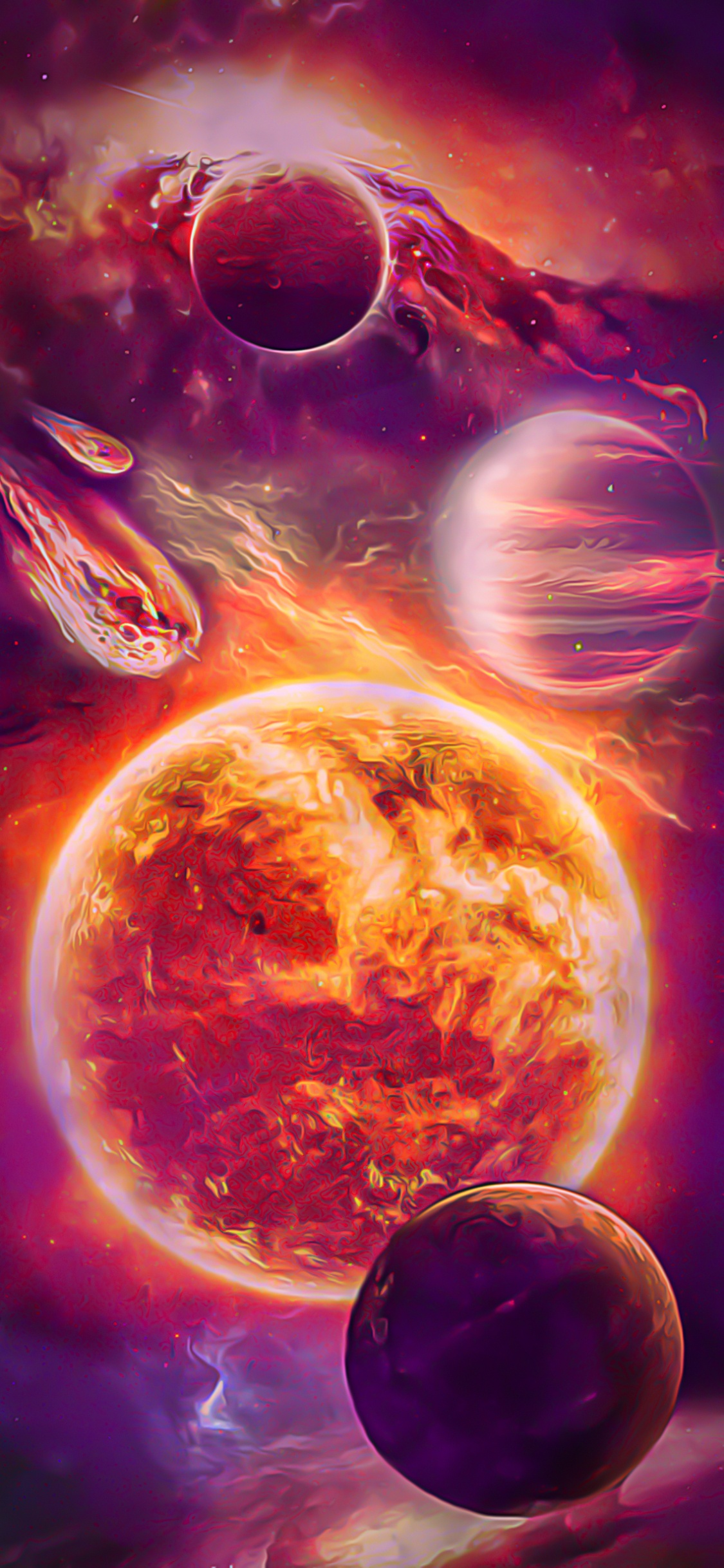 Space, Space Fantasy, Earth, Outer Space, Atmosphere. Wallpaper in 1125x2436 Resolution