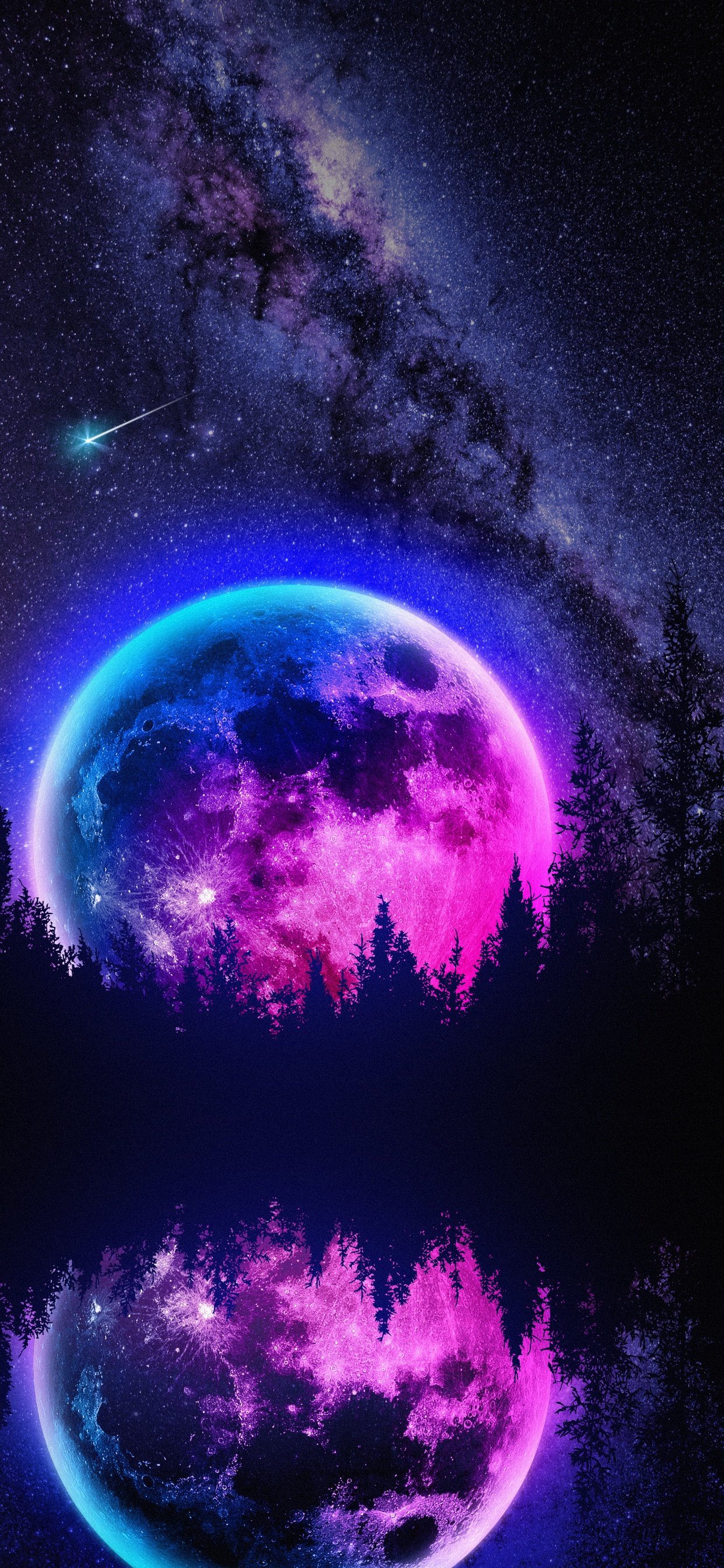 Full Moon, Supermoon, Moon, Earth, Planet. Wallpaper in 1242x2688 Resolution