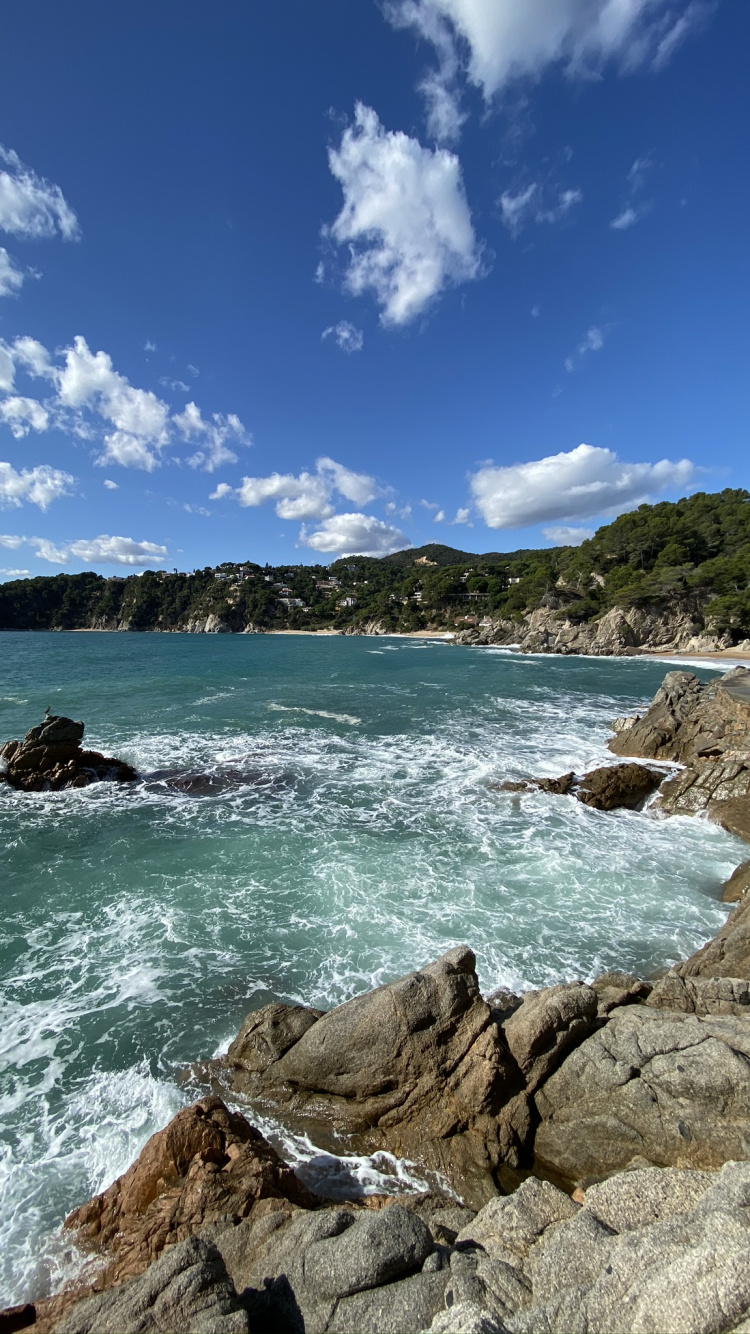 Côte, Eau, Rock, Rive, Mer. Wallpaper in 750x1334 Resolution