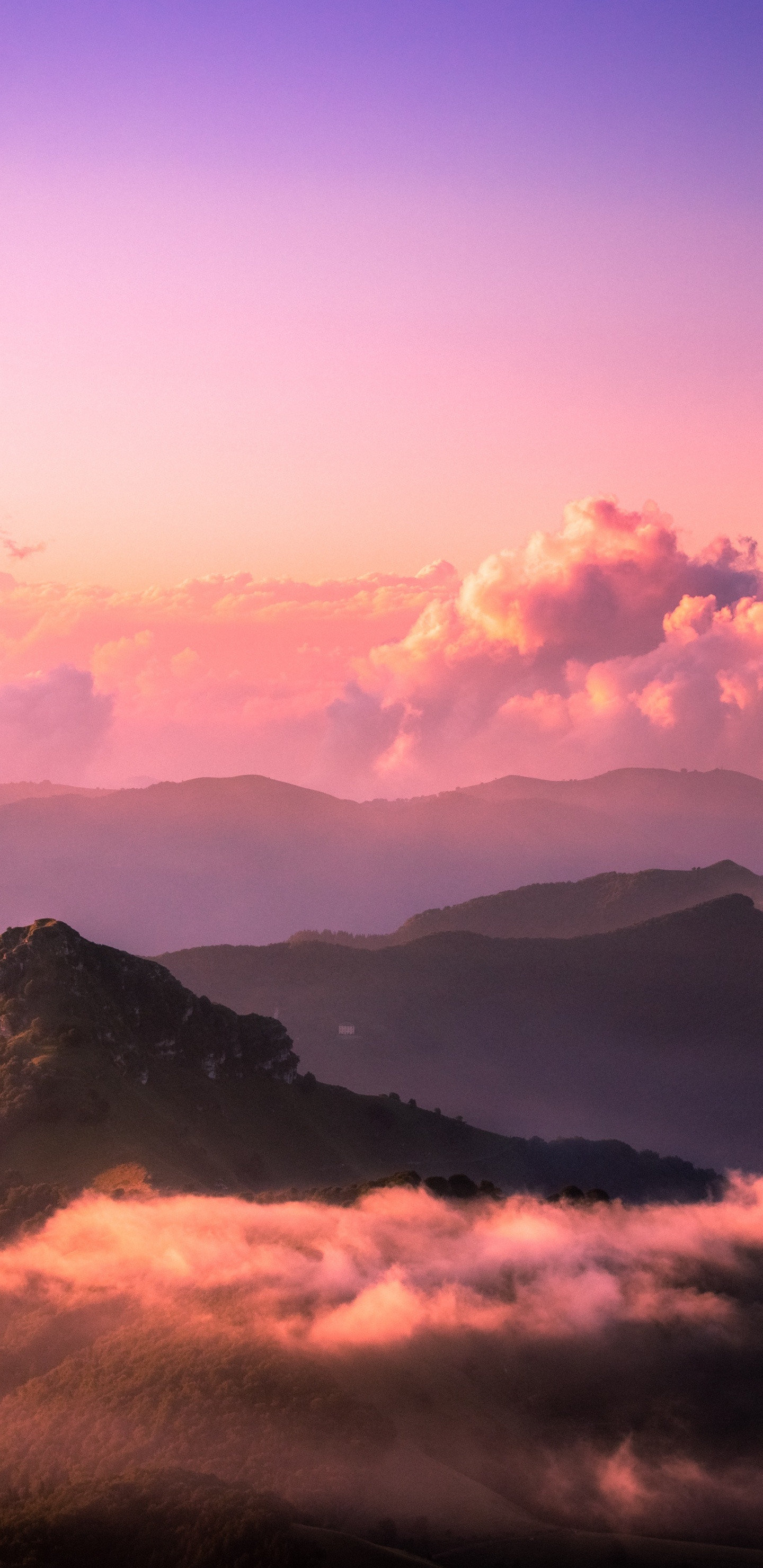 Cloud, Natur, Afterglow, Bergigen Landschaftsformen, Horizont. Wallpaper in 1440x2960 Resolution