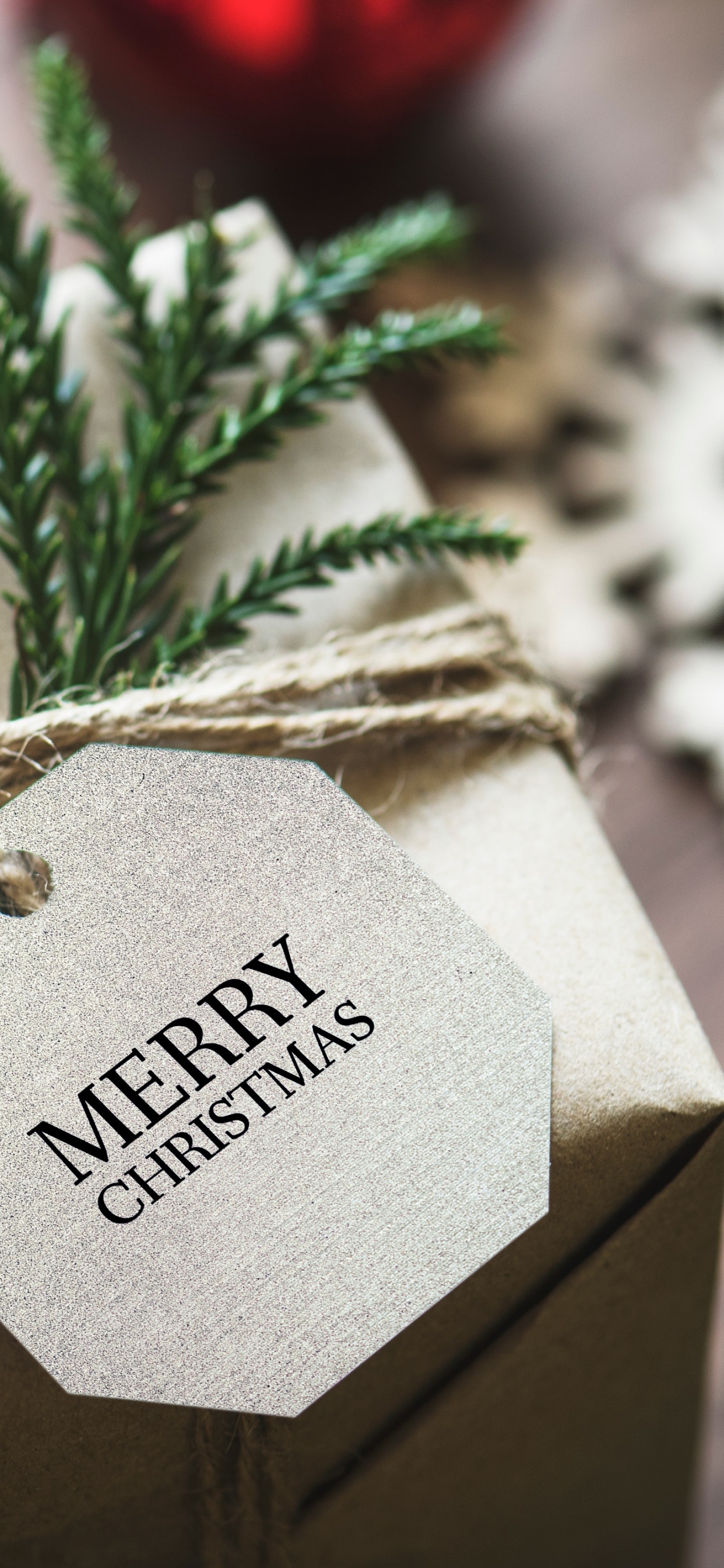 圣诞节那天, 圣诞节礼物, 礼物, 圣诞卡片, 礼品包装 壁纸 1242x2688 允许