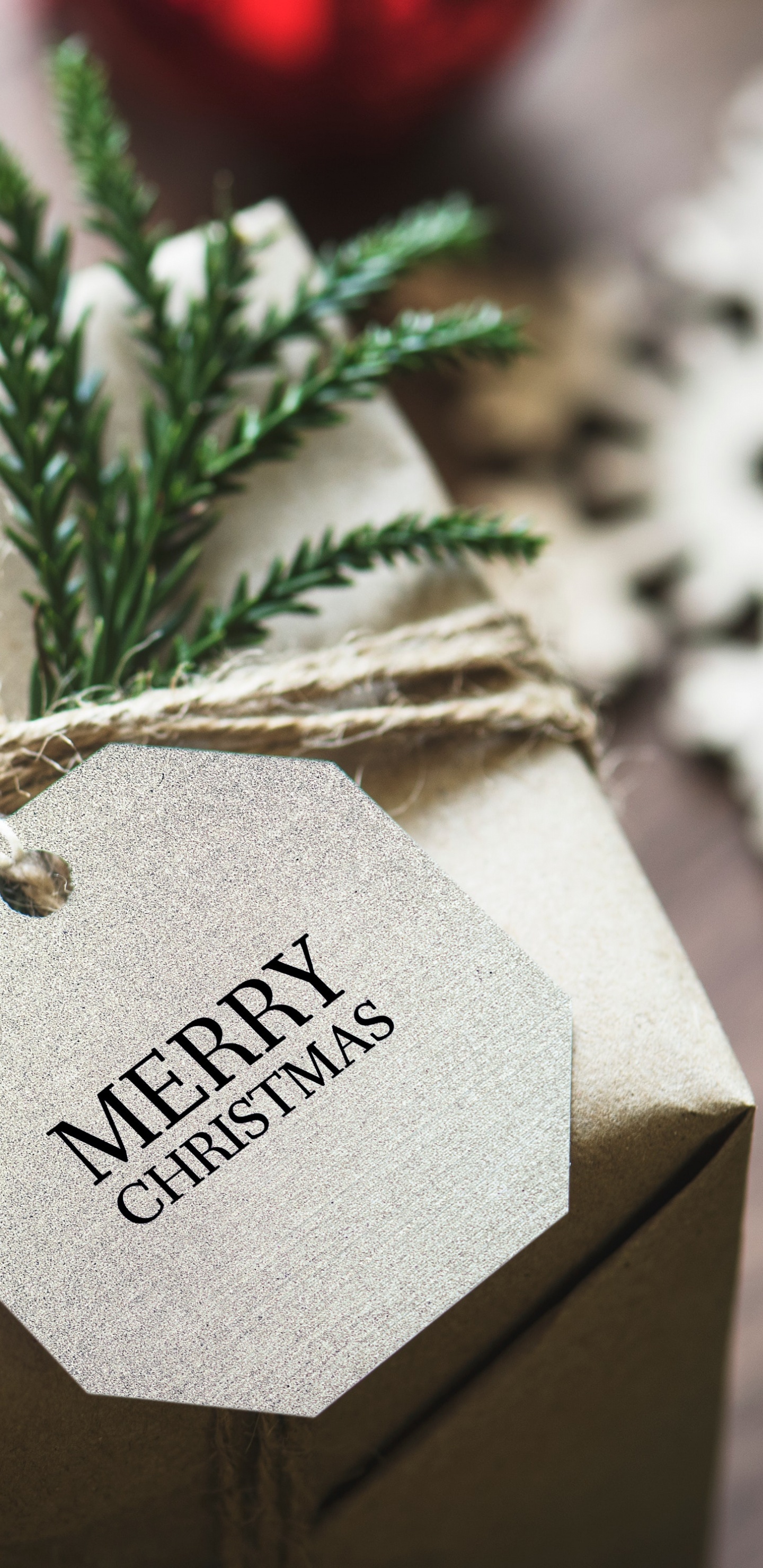 圣诞节那天, 圣诞节礼物, 礼物, 圣诞卡片, 礼品包装 壁纸 1440x2960 允许