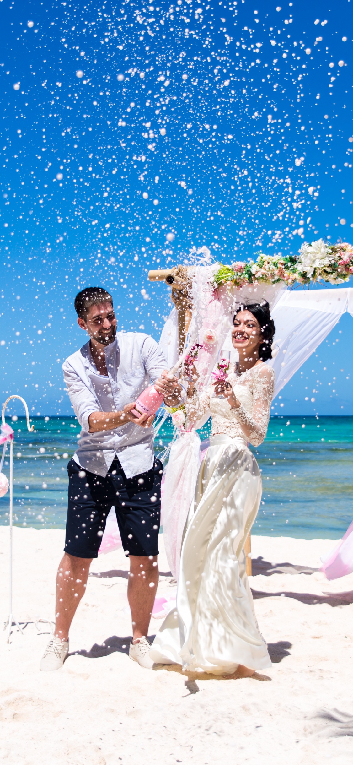 Spaß, Urlaub, Strand, Sommer, Meer. Wallpaper in 1125x2436 Resolution