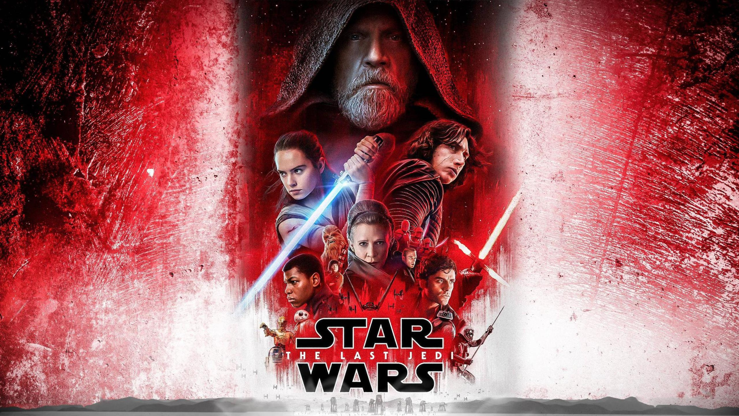 Star Wars The Last Jedi, Star Wars, Poster, Album Cover, Graphics. Wallpaper in 2560x1440 Resolution